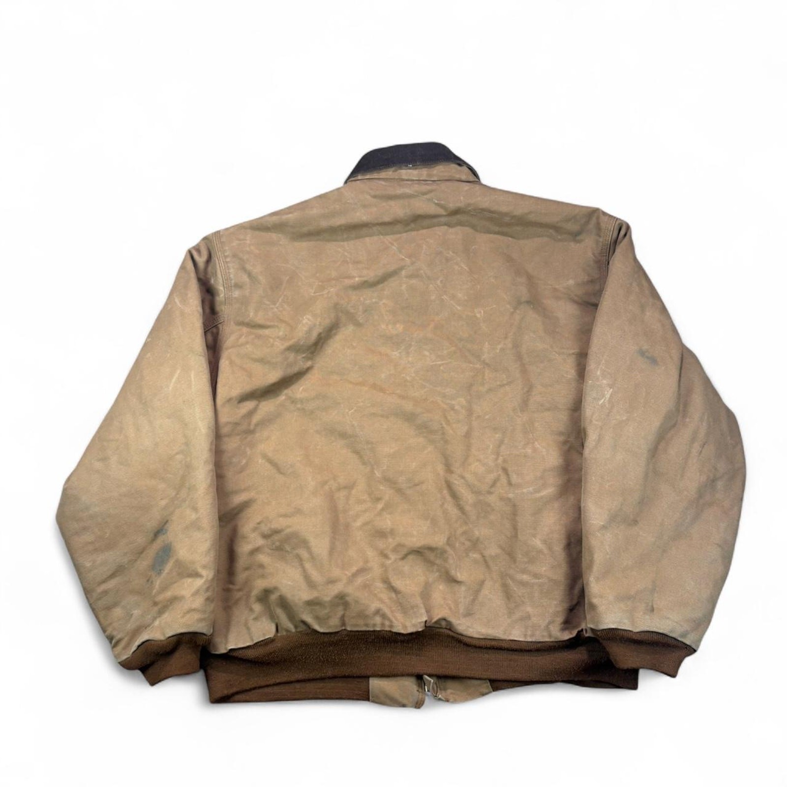 Vintage Carhartt FR Flame Resistant Zip Up Work Jacket Faded Brown Duck Canvas