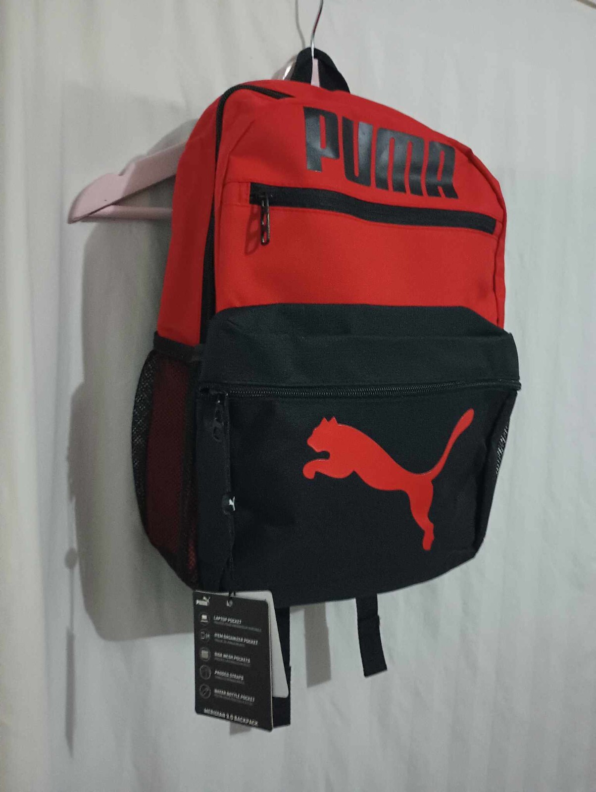 puma backpack red/ black (byt8)