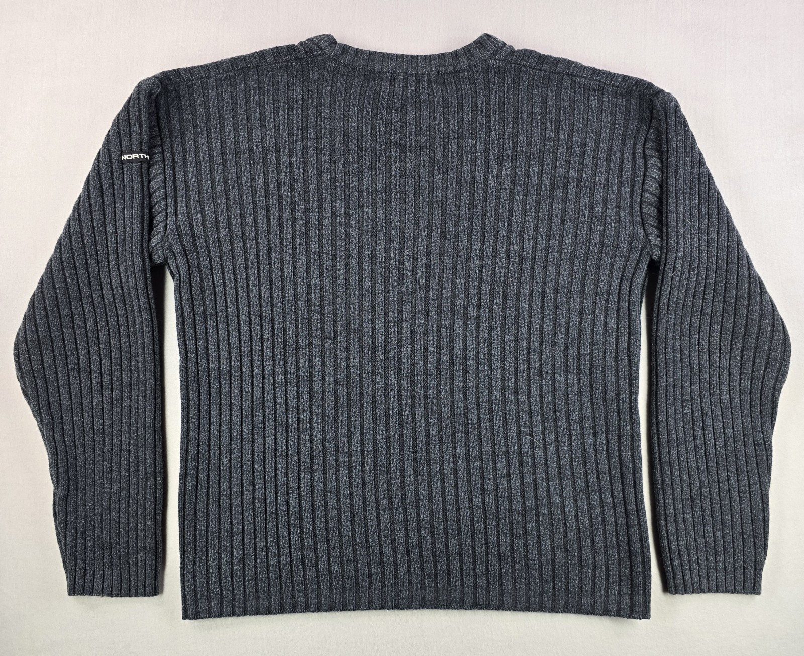 Northpeak Mens Sweater Large Pullover Ribbed Acrylic Polyester Blend Outdoors