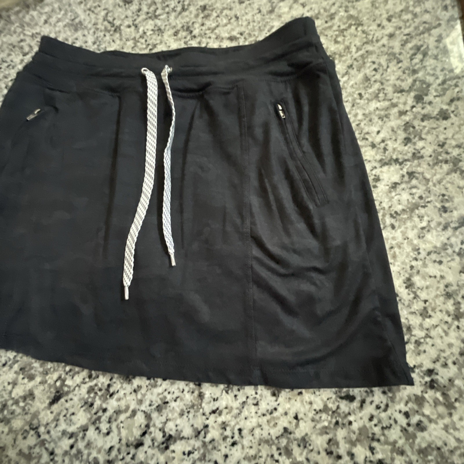 Member’s Mark Favorite Soft Skort Women’s Medium Black Active Skirt Zip Pockets