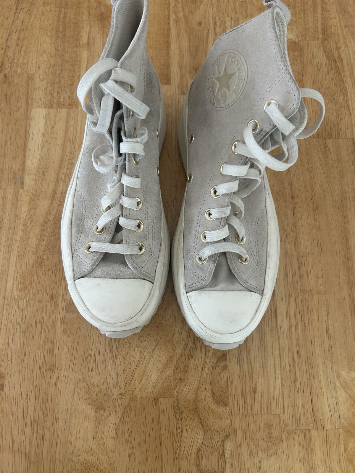 Converse Run Star Hike Platform High Top Suede Ivory Earthy Neutrals – women’s 8