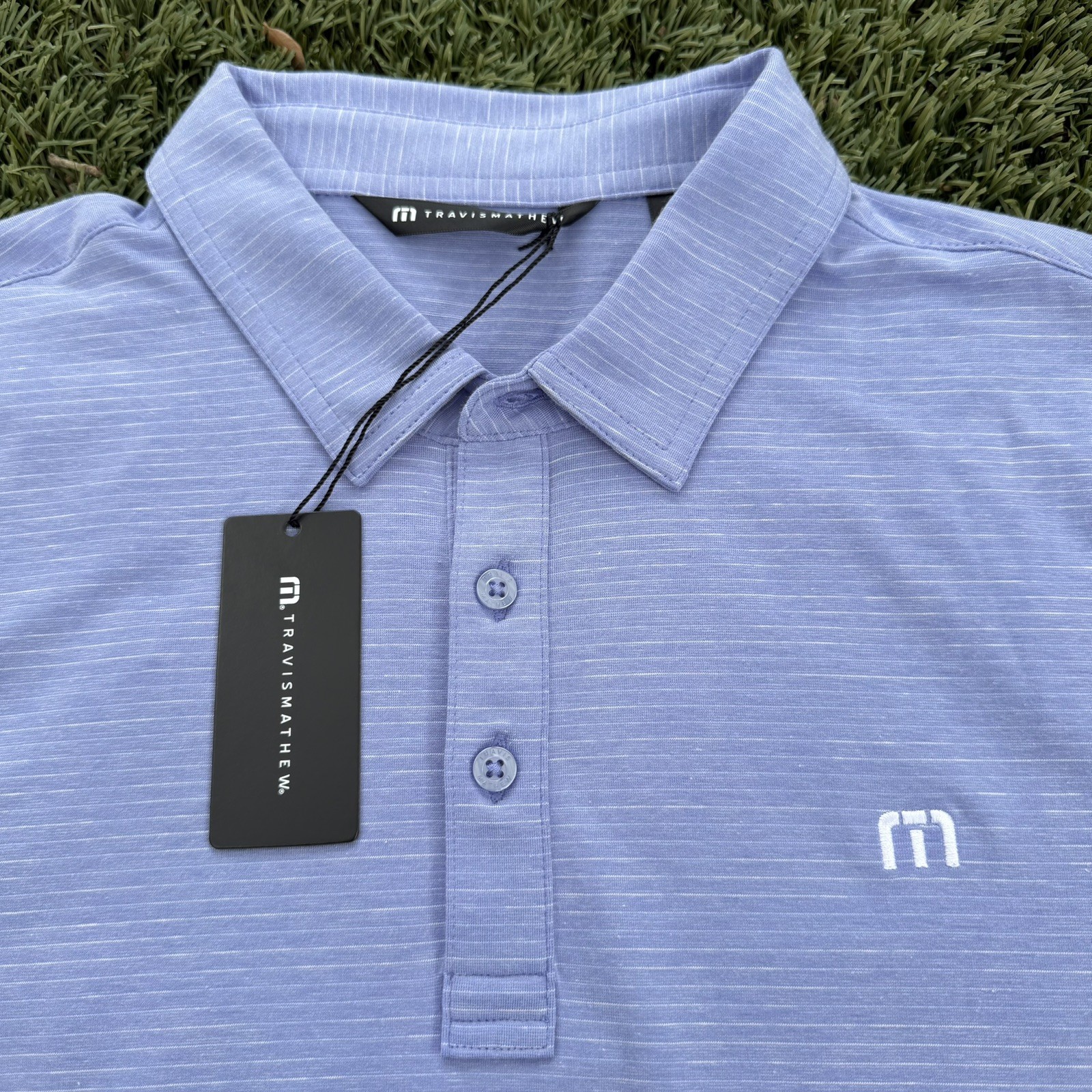 Travis Mathew The Heater Polo Heather Violet Storm Blue Mens Size 2XL NWT Golf