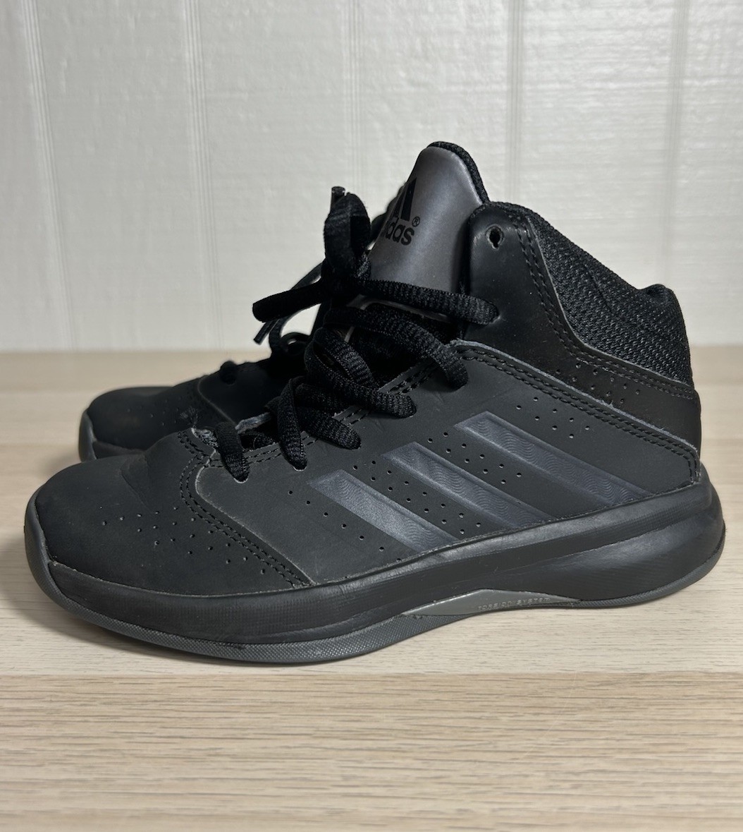 Youth Adidas Isolation 11.5 K Basketball Shoes Mid Rise- Black #S85006