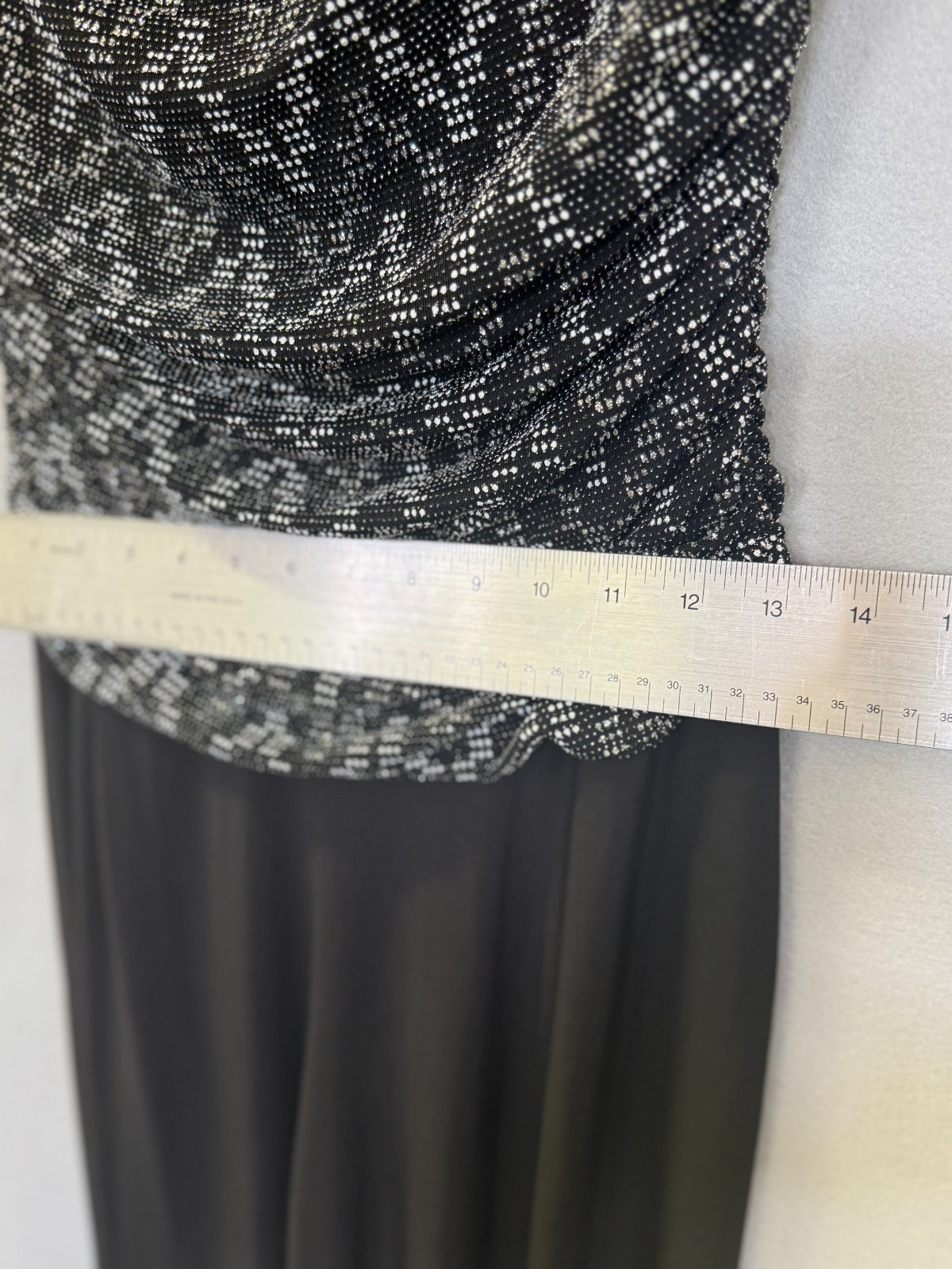 Womens R & M Richards Black Jumpsuit black dressy Size 12 Hand wash
