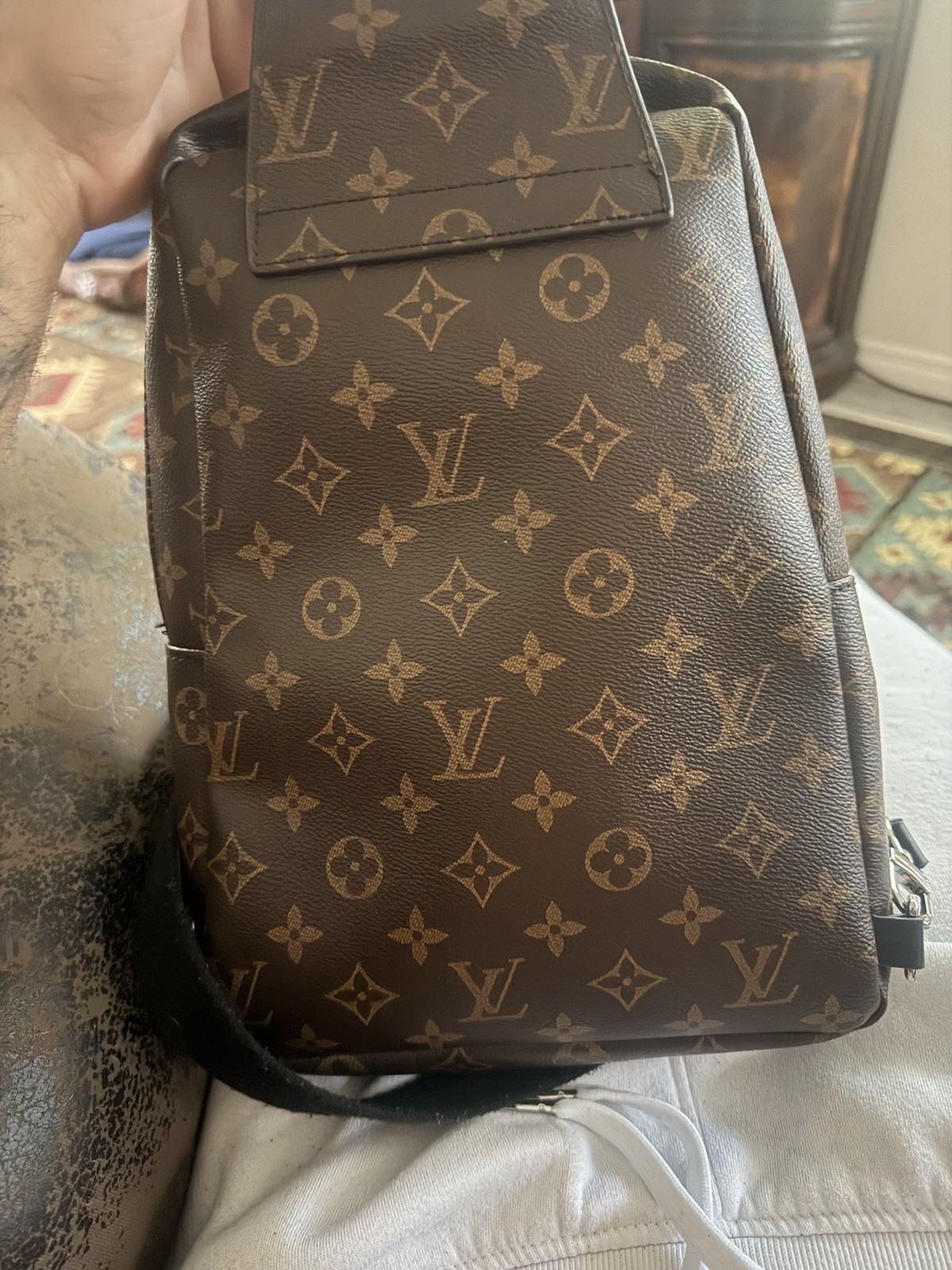 Louis Vuitton Monogram Palm Springs Mini Backpack Brown Zip Closure