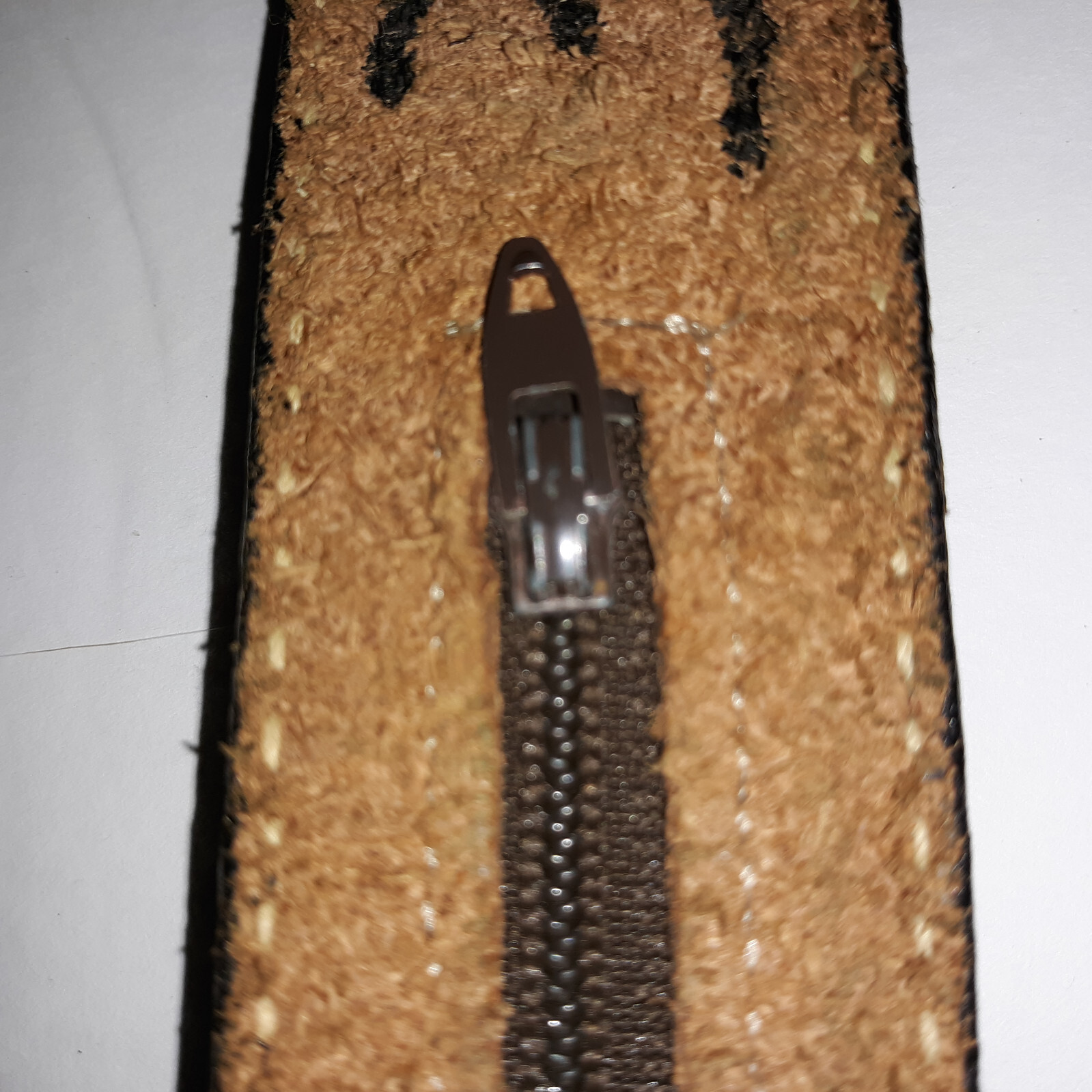 VTG DunDee Tooled Leather Zip $$ Belt 80sRainTree Buckle Eagle “Bare Arms”Sz 38