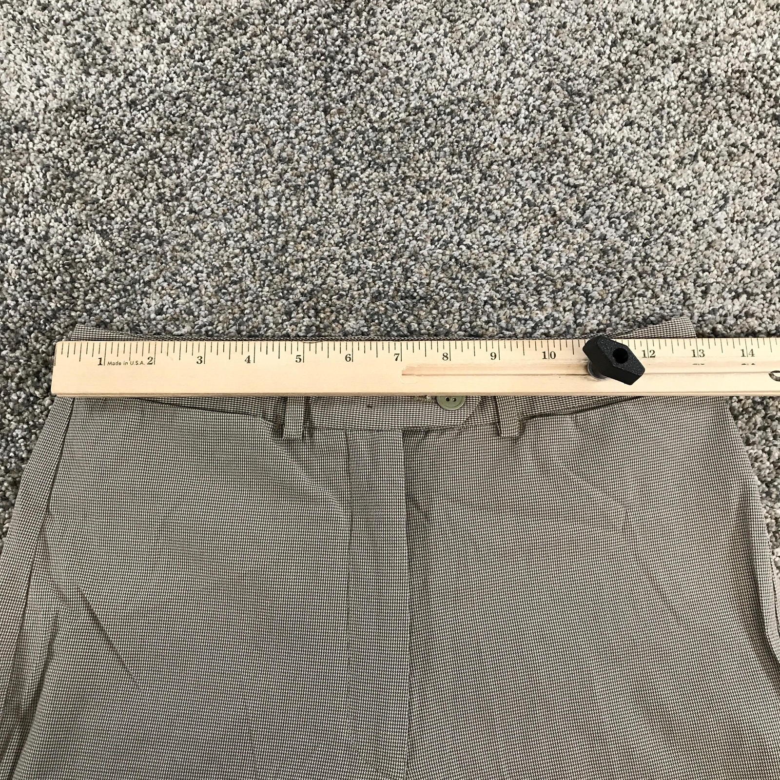 Marithe Francois Girbaud Dress Pants Womens 26 Brown Check Twill Stretch Italy