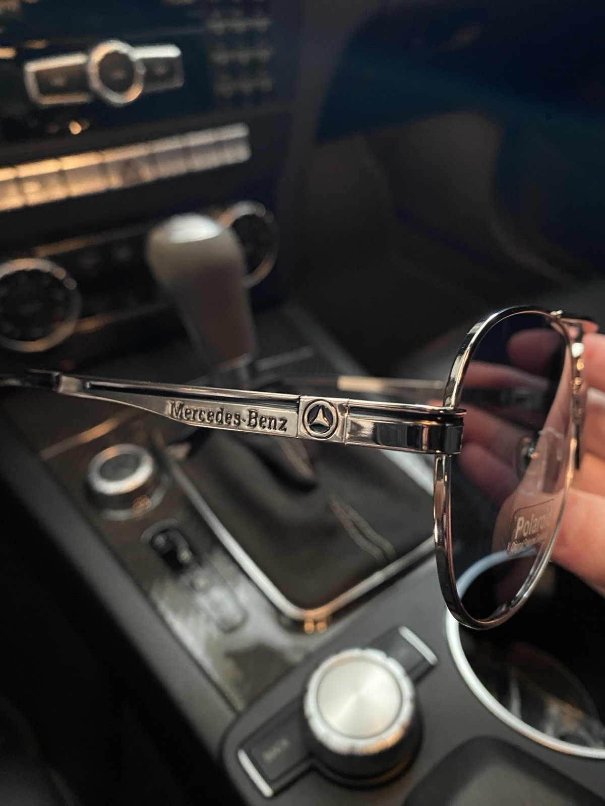 Mercedes Benz Aviator MB737 Silver & Black Sunglasses Made In Italy 65-12-130