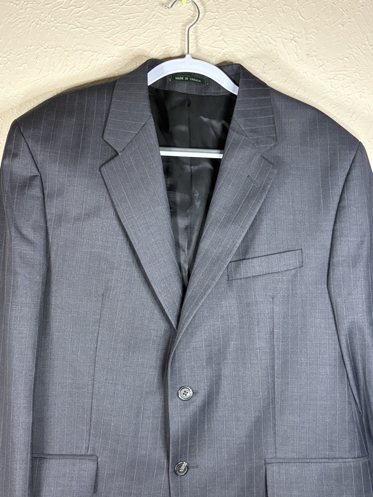 Lauren Ralph Lauren Dark Gray Blazer Mens Sz 44R 2 Button Wool Sport Coat Jacket