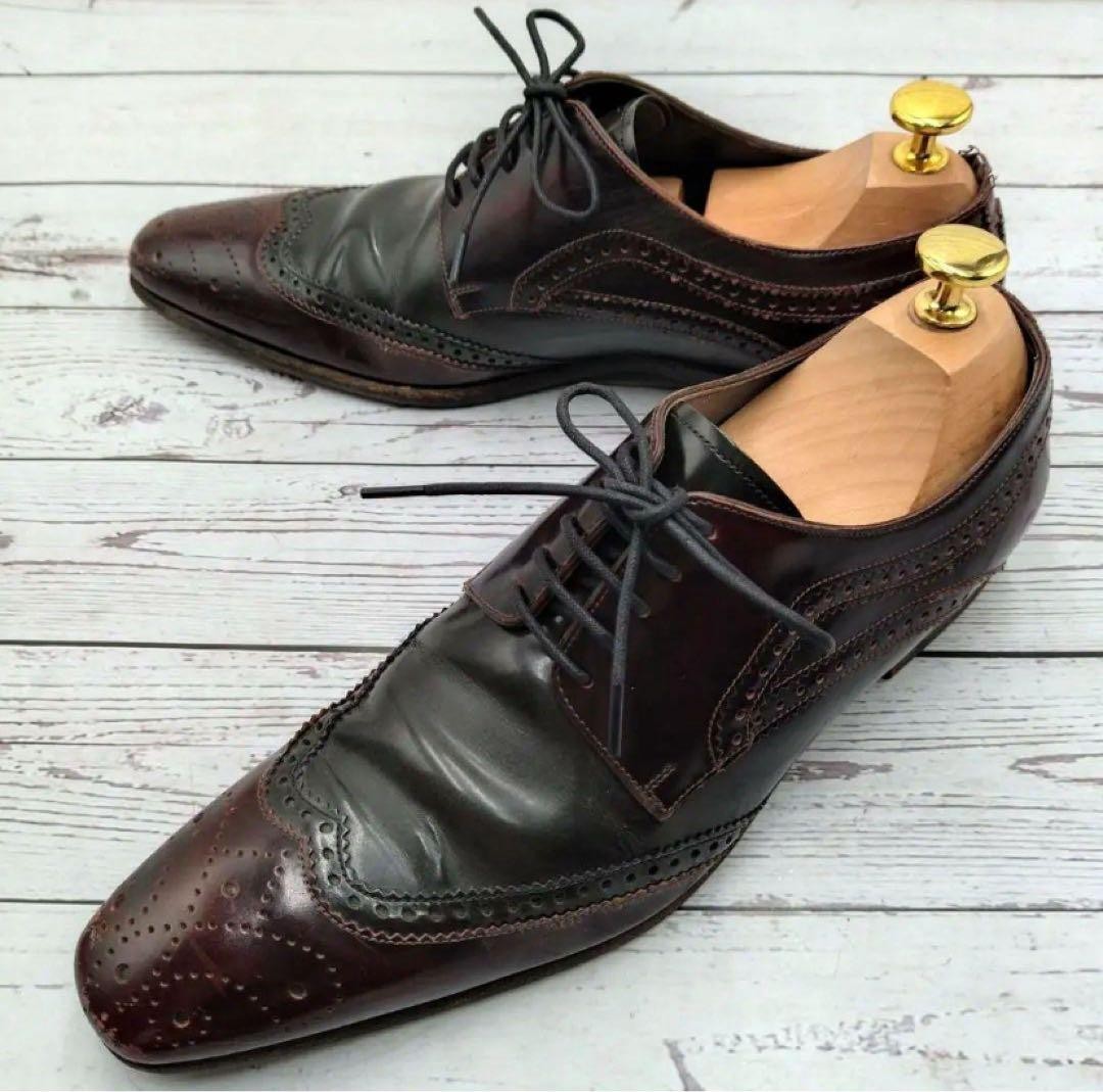 DOLCE & GABBANA Mens Size 7.5 US Pointed Toe Vintage Dress Shoes Made in Italy