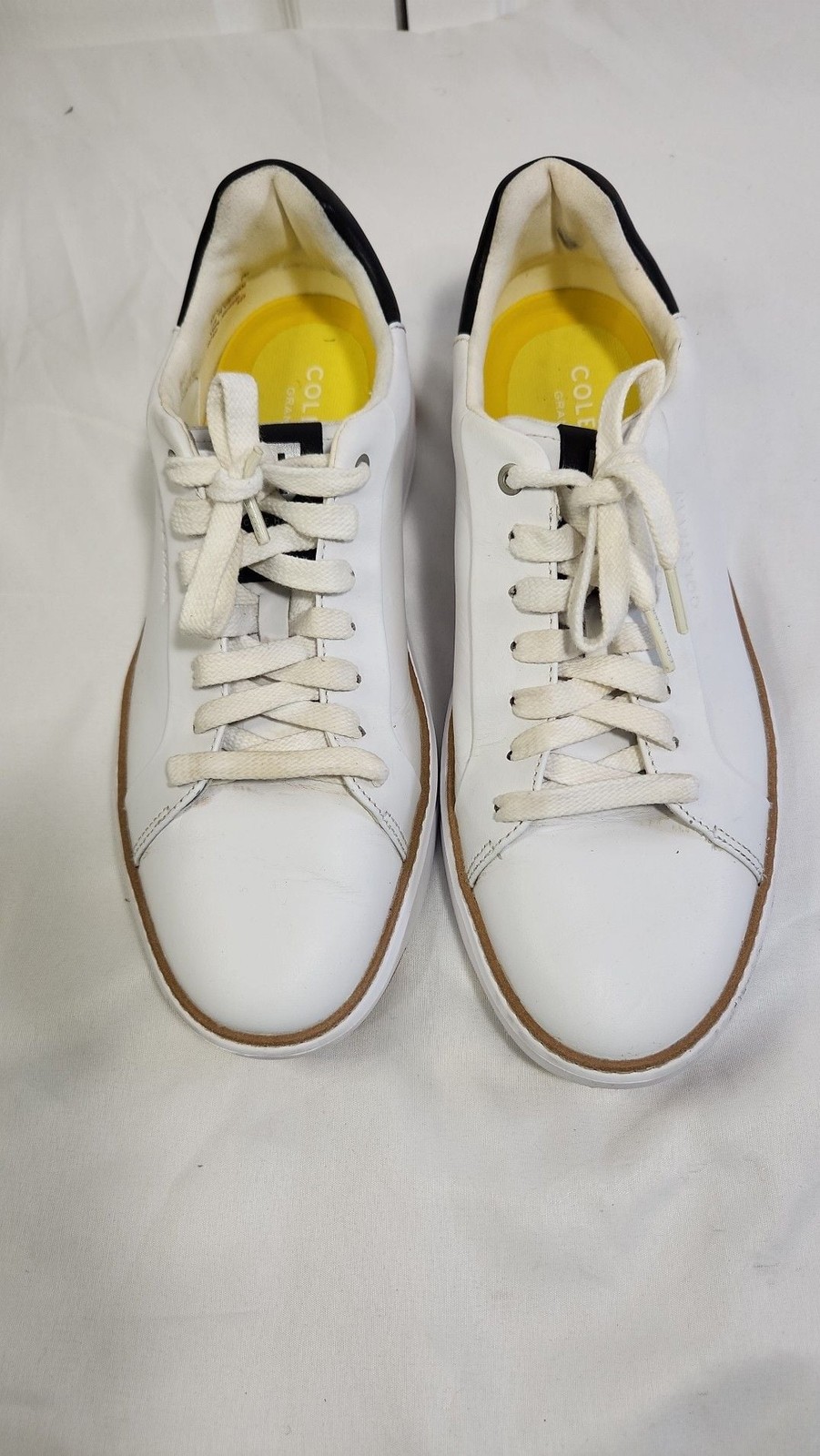 Cole Haan Men’s GrandPrø Topspin White Leather Sneakers C34226 Size 9M