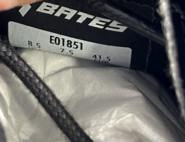 NIB 8.5 EW MEN’S BATES E01851 SENTRY LUX HIGH GLOSS OXFORDS SHOES BLACK 8.5 EW