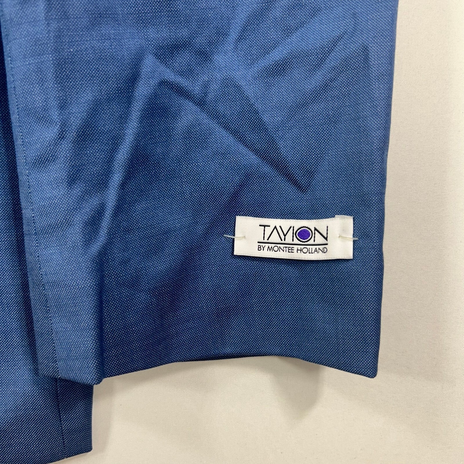 Tayion Collection Wool Blazer Mens 40R Blue Classic-Fit Suit Jacket $360 NEW