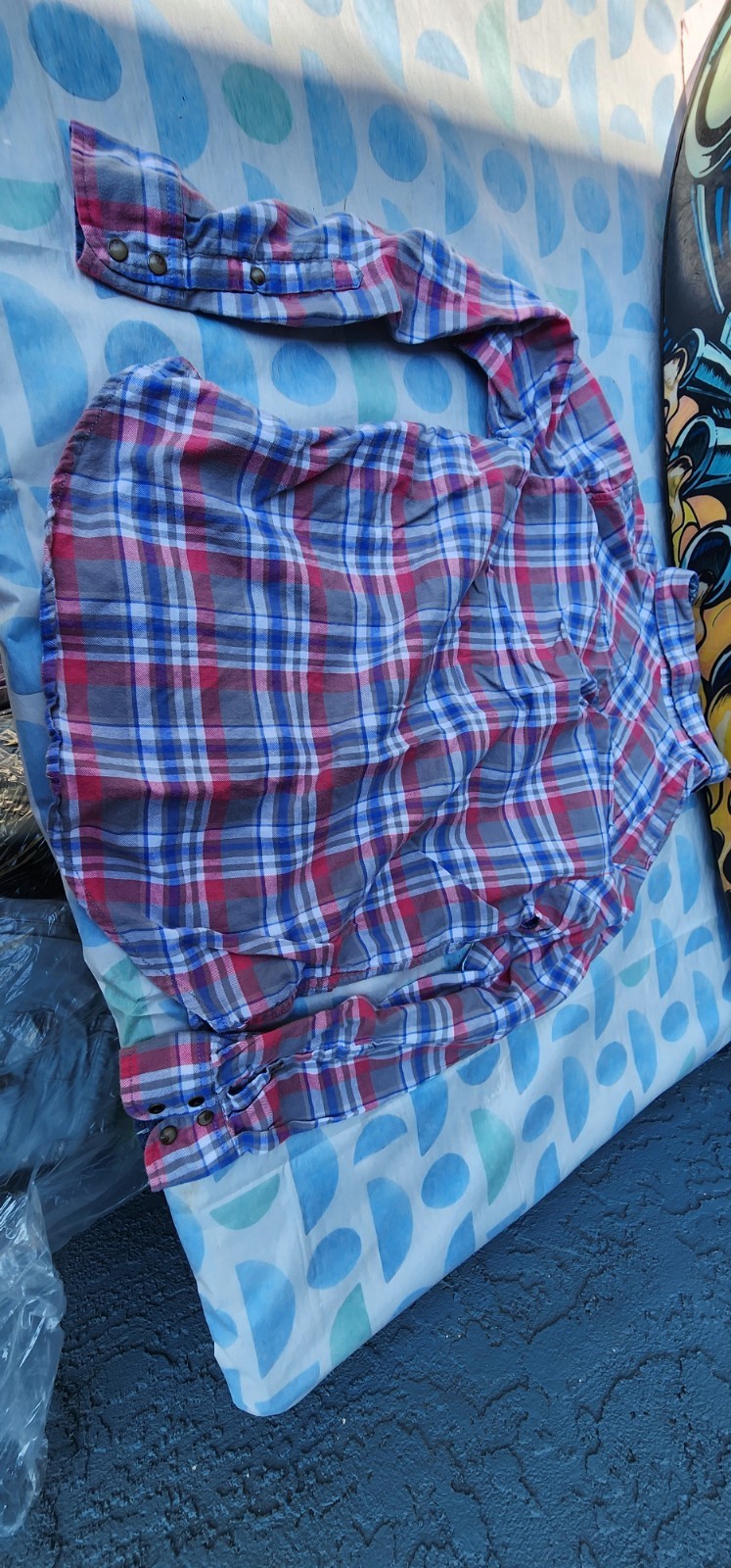 Title: Jachs Girlfriend Plaid Flannel Shirt Womens Medium M Pink Blue Western Sn