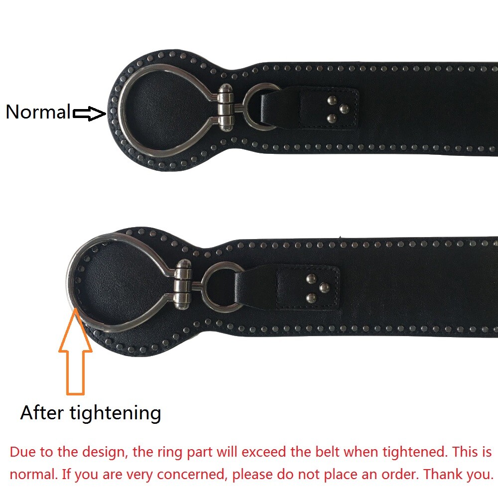 Women Punk Rivet Elastic Buckle Stretch Waistband Corset Wide Waist Belt Metal