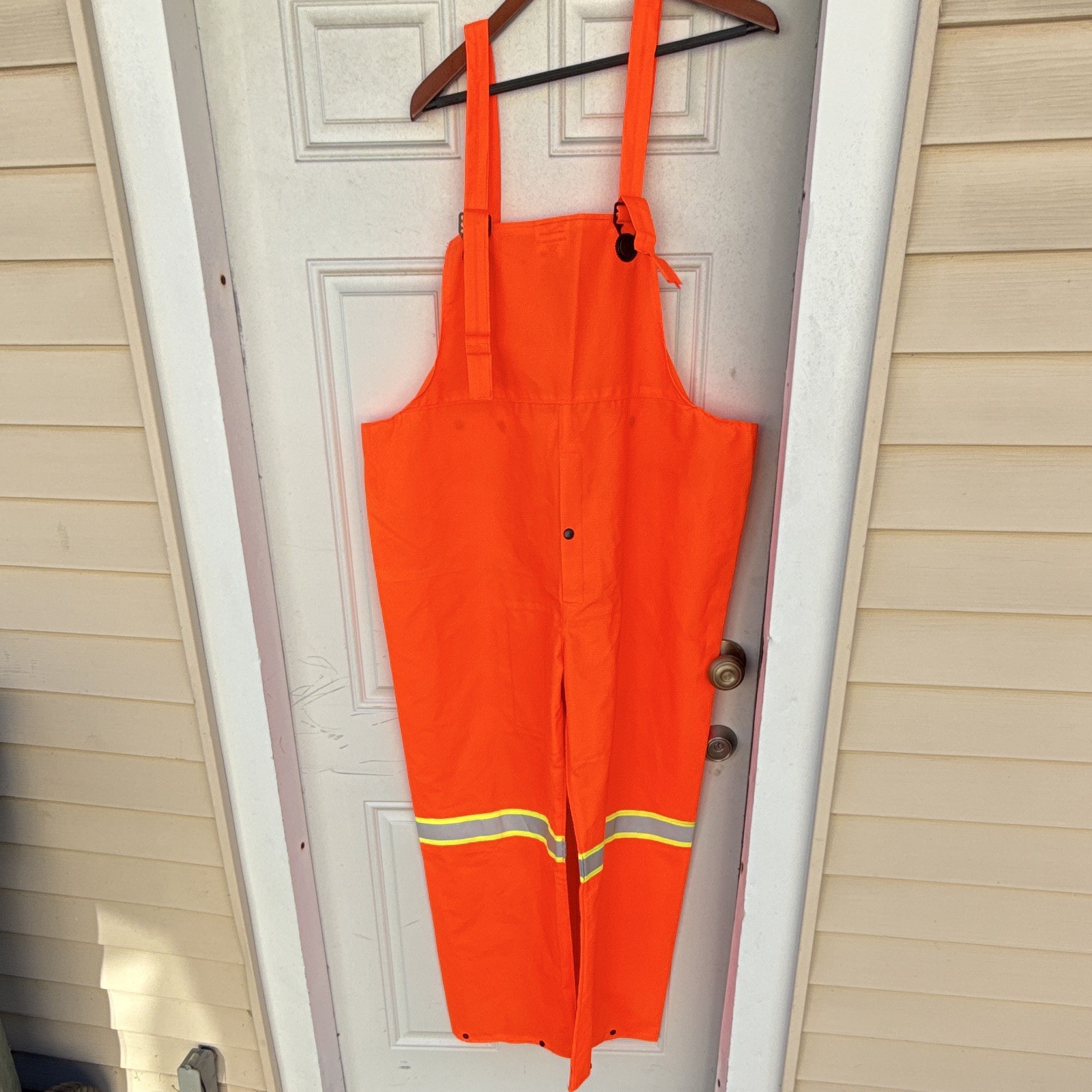 MCR Safety 2013R Hi-Vis Reflective Orange Bib Overalls XL ANSI/ISEAClassE sizeXL