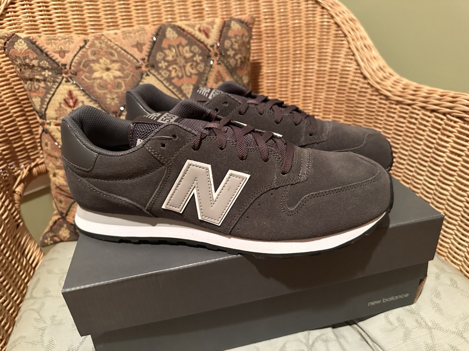 New Balance 500 Classic Men’s Low Top Lace-Up Sneakers Grey/White/Black GM500DGC