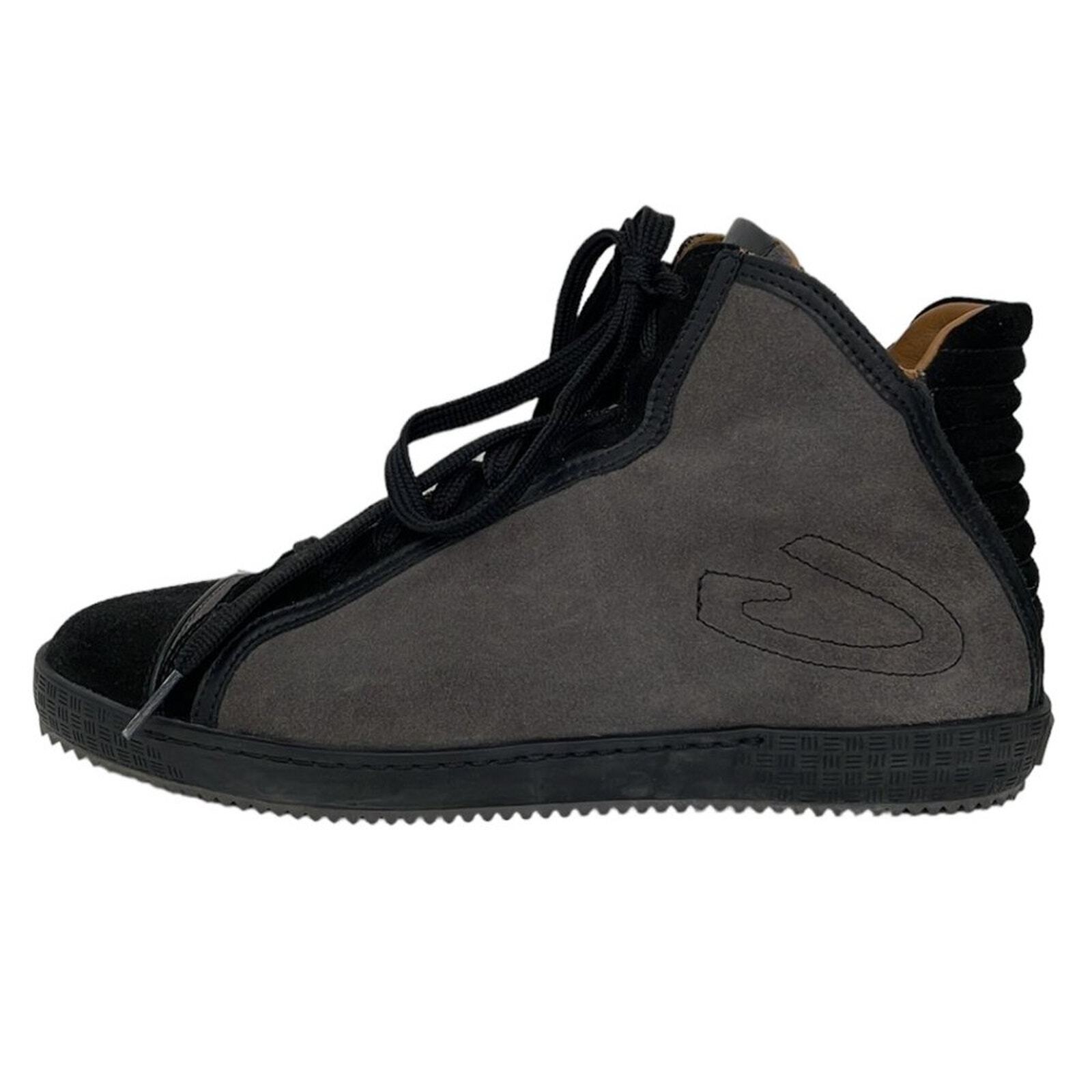 Alberto Guardiani Sneakers Shoes Gray Black Suede Leather Size 37