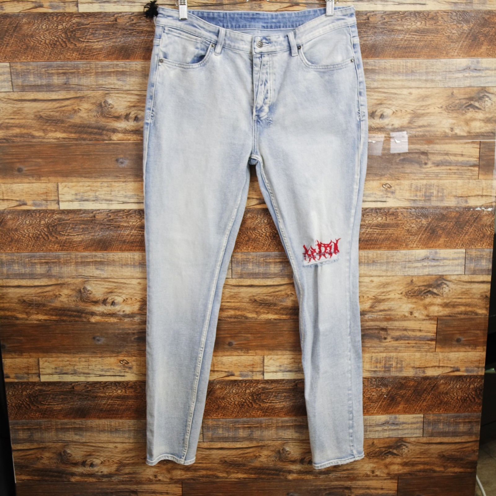 Ksubi Van Winkle Legacy Skinny Jeans Men’s 36×32.5 Blue Distressed Stretch