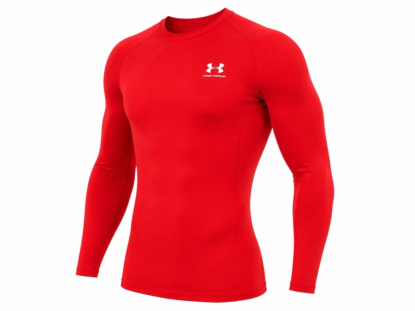 Under Armour Men HeatGear Compression Long Sleeve Shirt Red Size 2XL