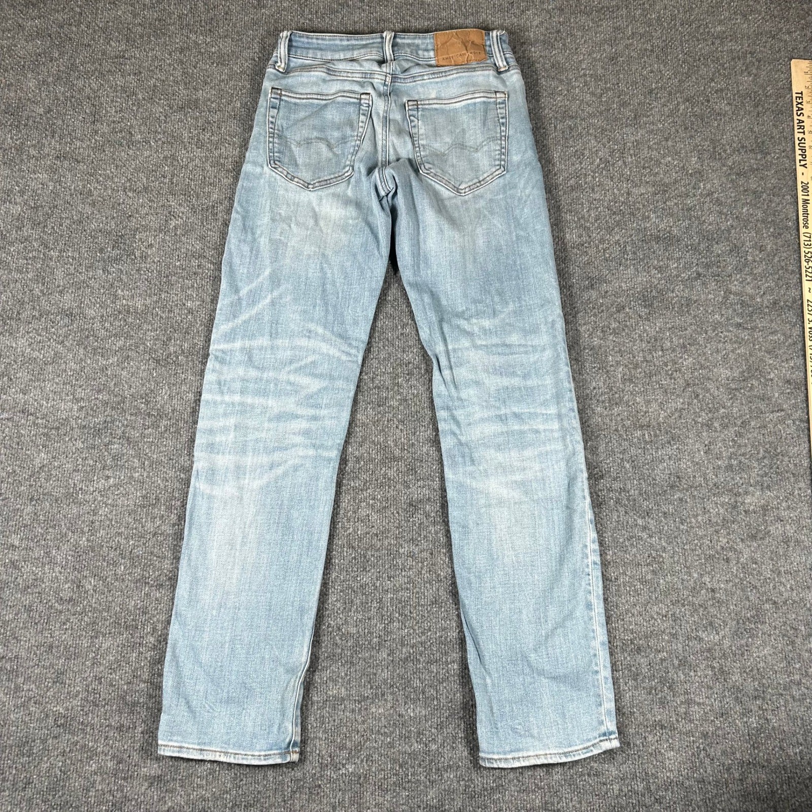 American Eagle Jeans Mens 28×32 Light Wash Slim Fit Stretch Denim Casual 10431