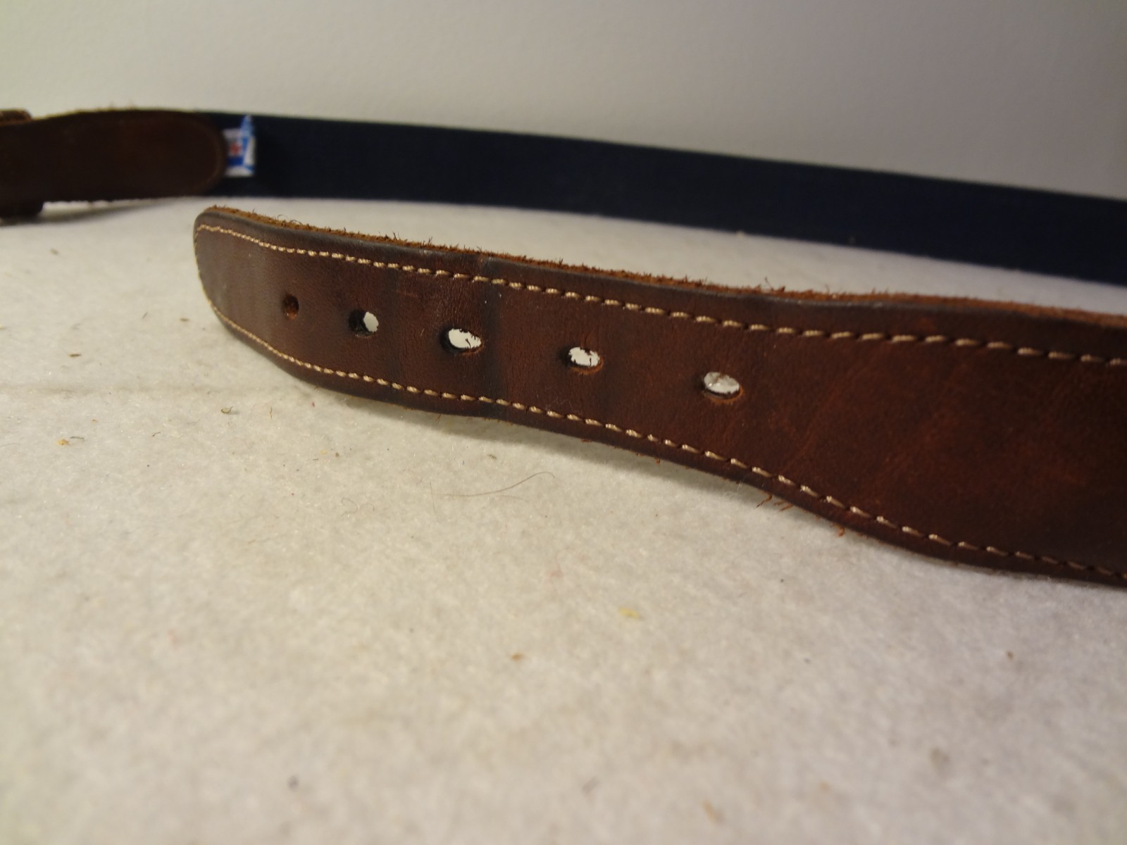 Vintage Preppy Belt with Flags by Preston Made In New England 35 1/2″ – 38 1/2″