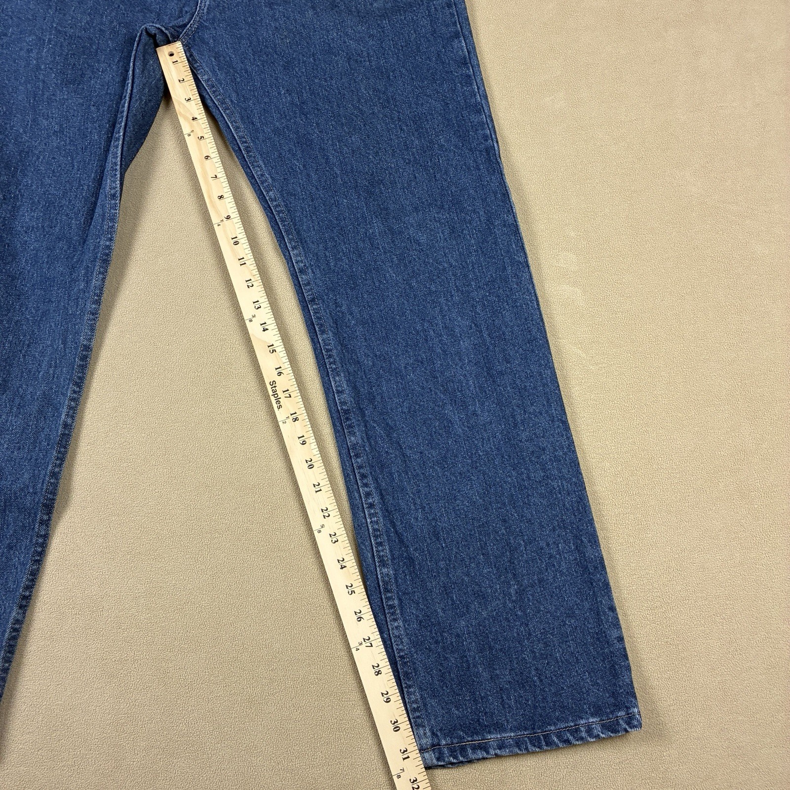 Wrangler Men’s Regular Fit Jeans 35×32 Blue Dark Stonewash Vintage US Fabric