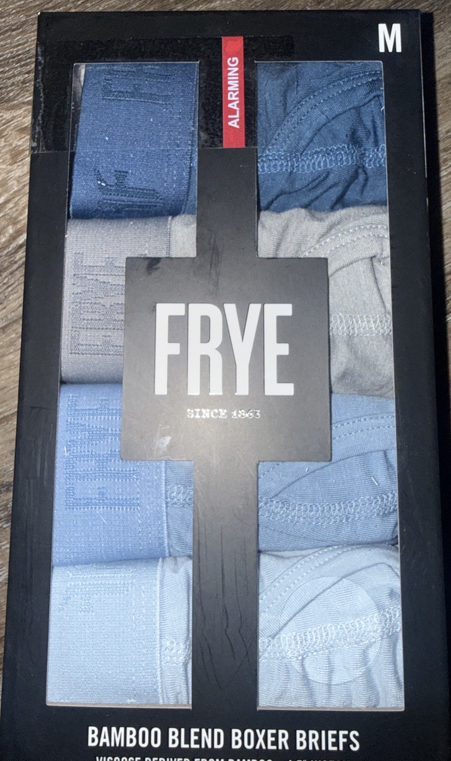 FRYE ~ 4-Pair Mens Boxer Brief Bamboo Blend Stretch Multicolor ~ M (32-34)