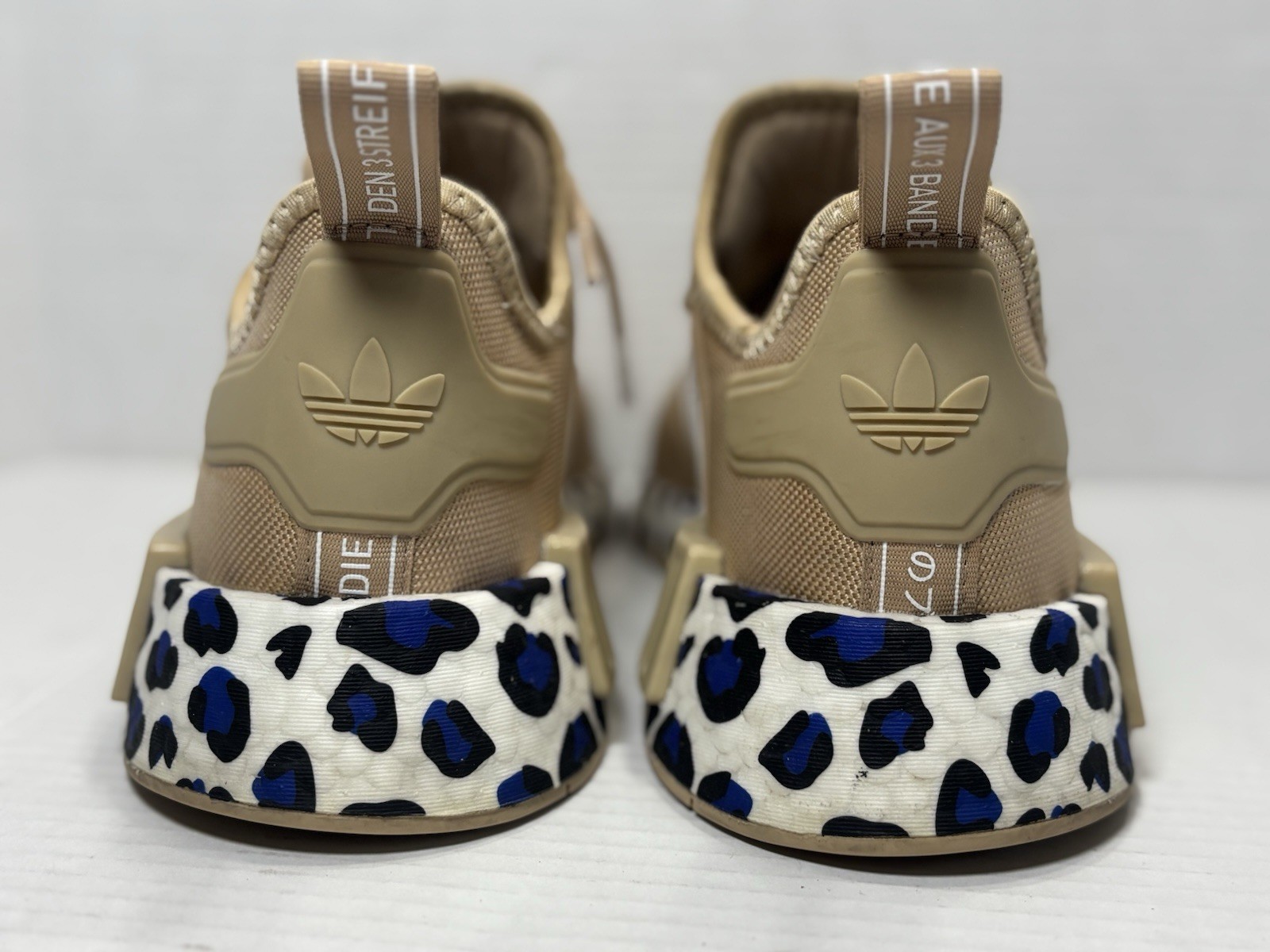 Adidas NMD_R1 Women’s 9.5 Pale Nude Leopard Boost GZ8025 Fashion Running Shoes