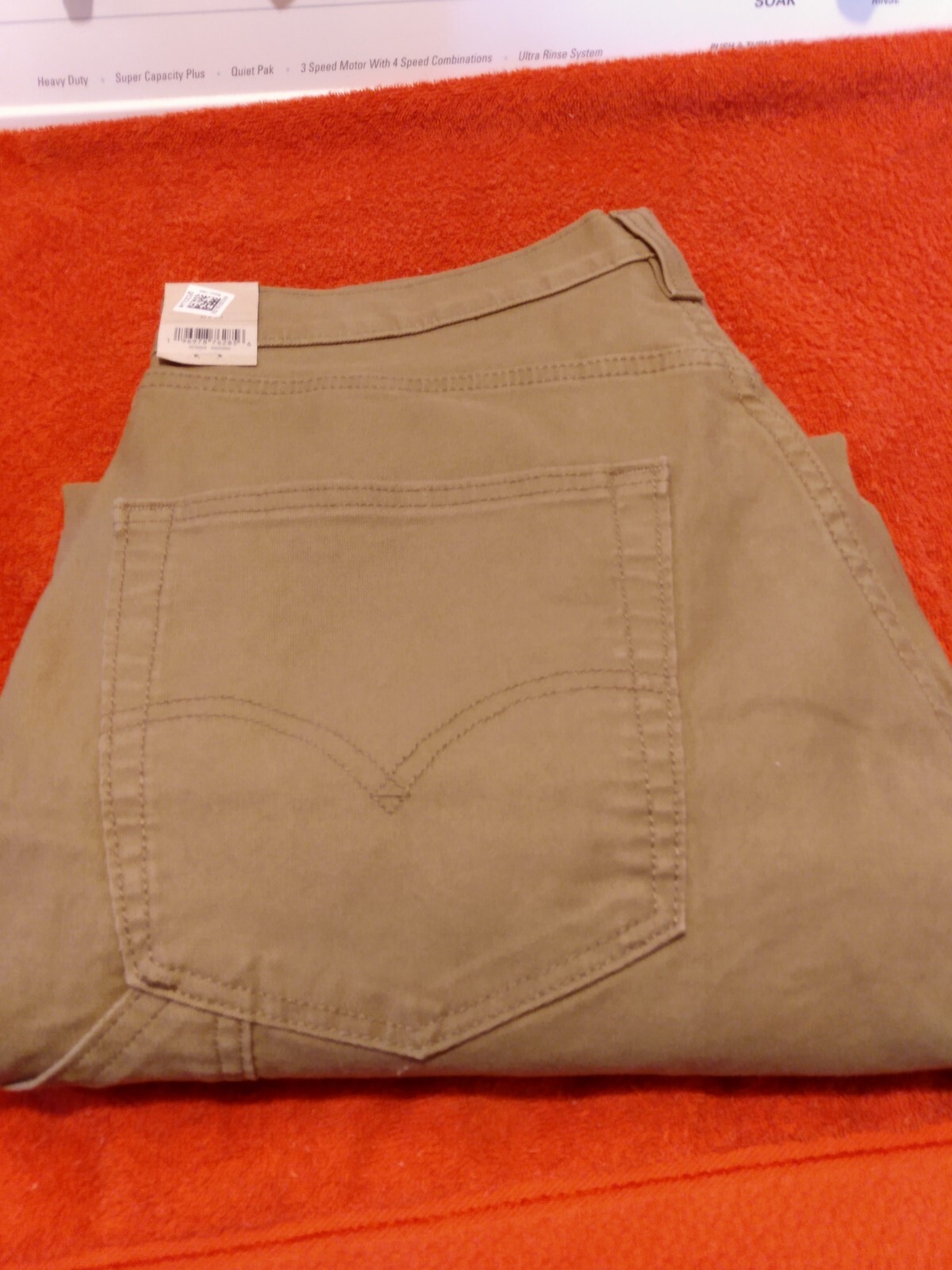 Levis Pants Mens 33×32 Brown 565 Double Knee Canvas Workwear Utility Stretch NEW