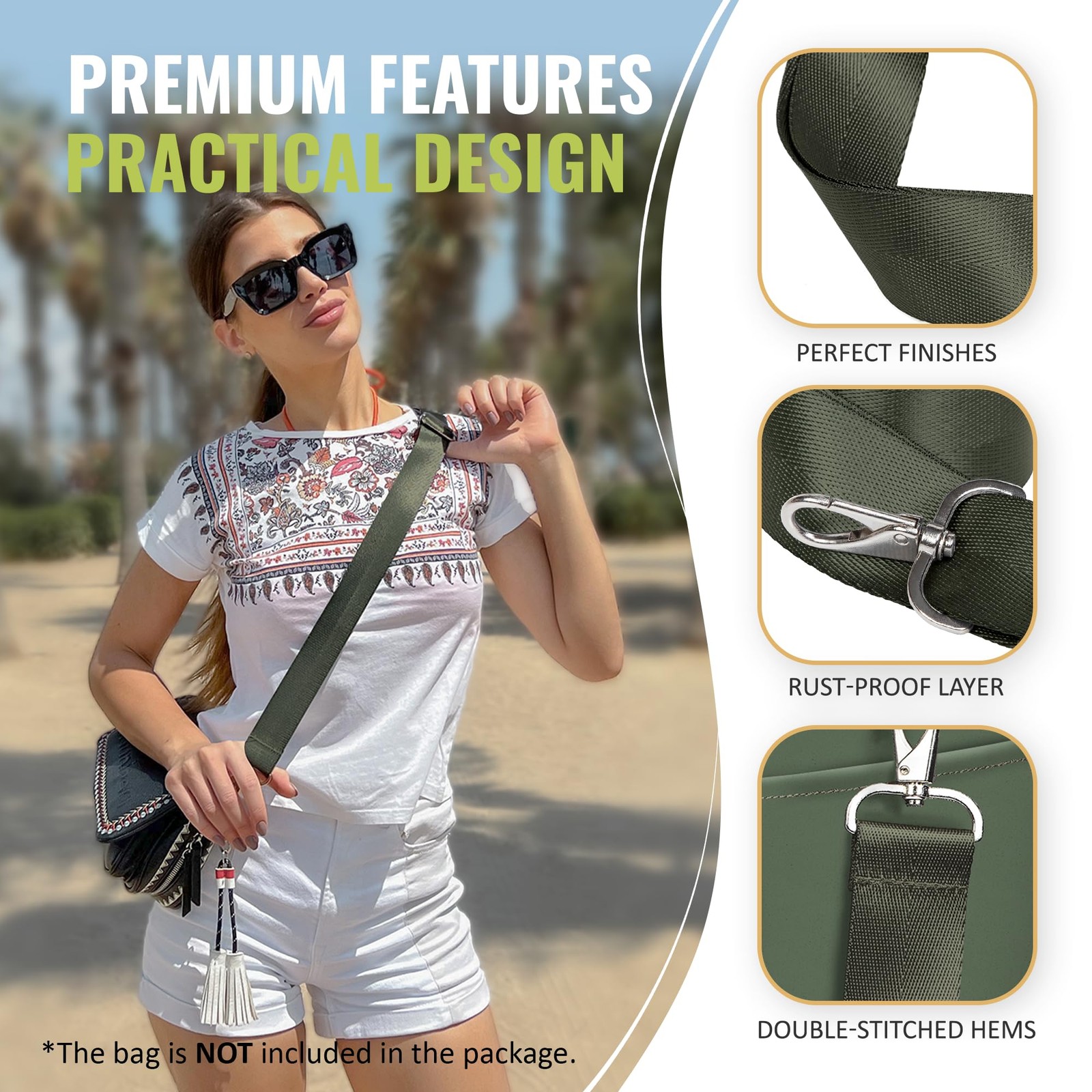 Wide Purse Strap Replacement for Crossbody, Messenger, Duffle, Shoulder Bag, …