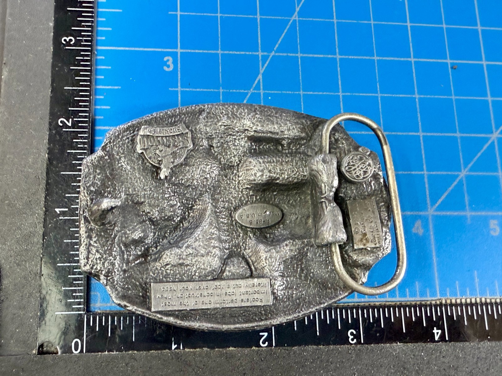 Roofer Roof Construction Worker Ladder Hammer Tools 80’s Siskiyou Belt Buckle