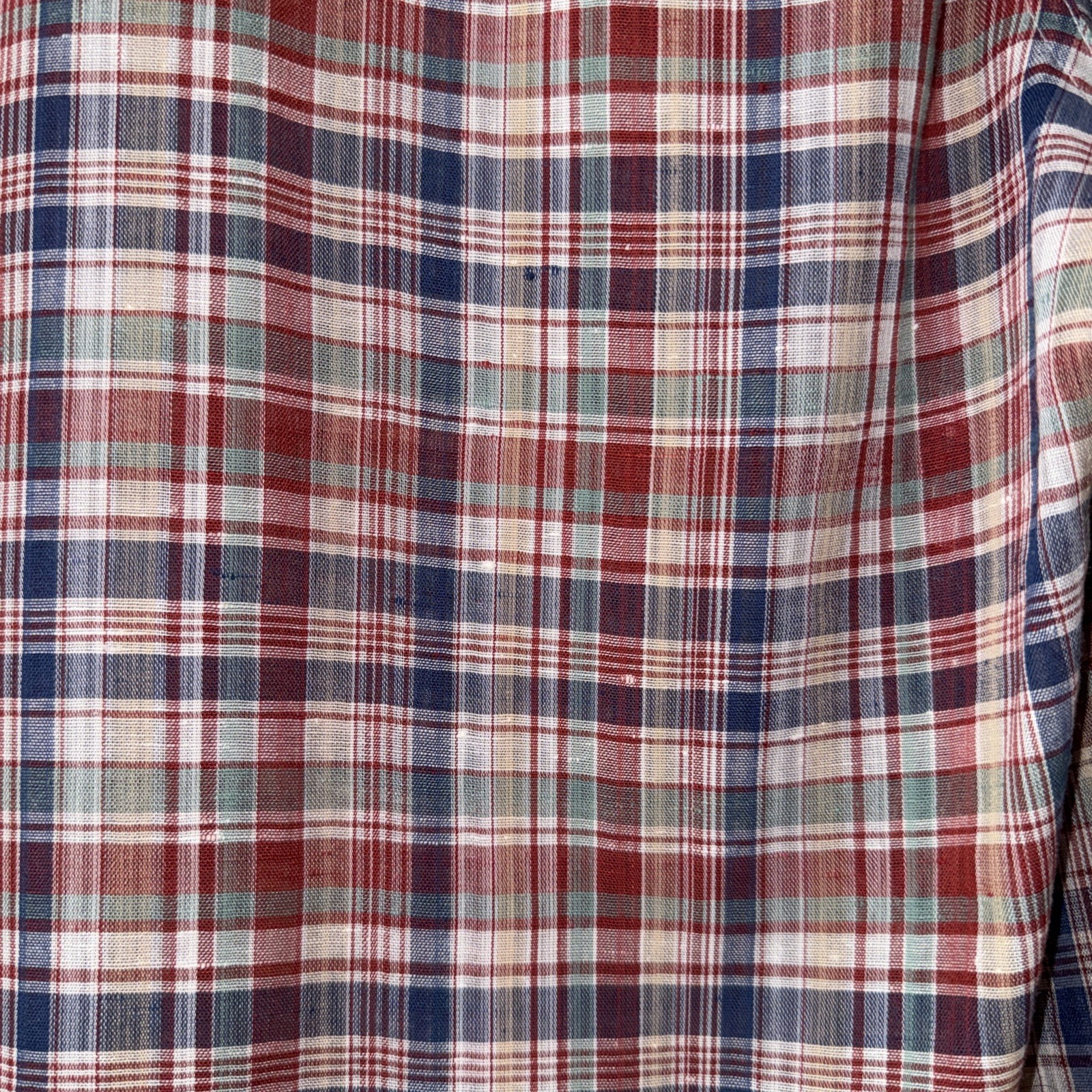 Vintage Men’s Levi’s Plaid Buttondown Shirt Lightweight 70s Size Medium
