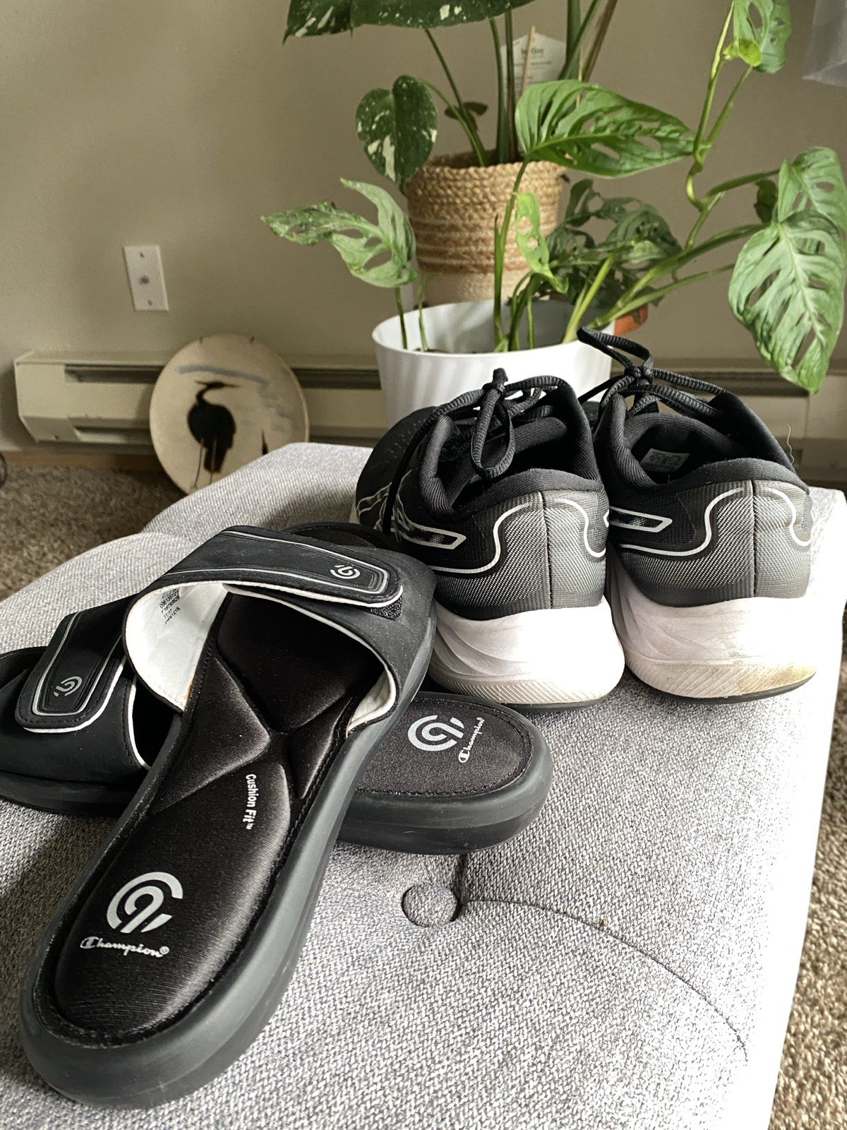 ASICS Women’s Shoes And Champion Sliders Lot Both Size 9 Used Lightly