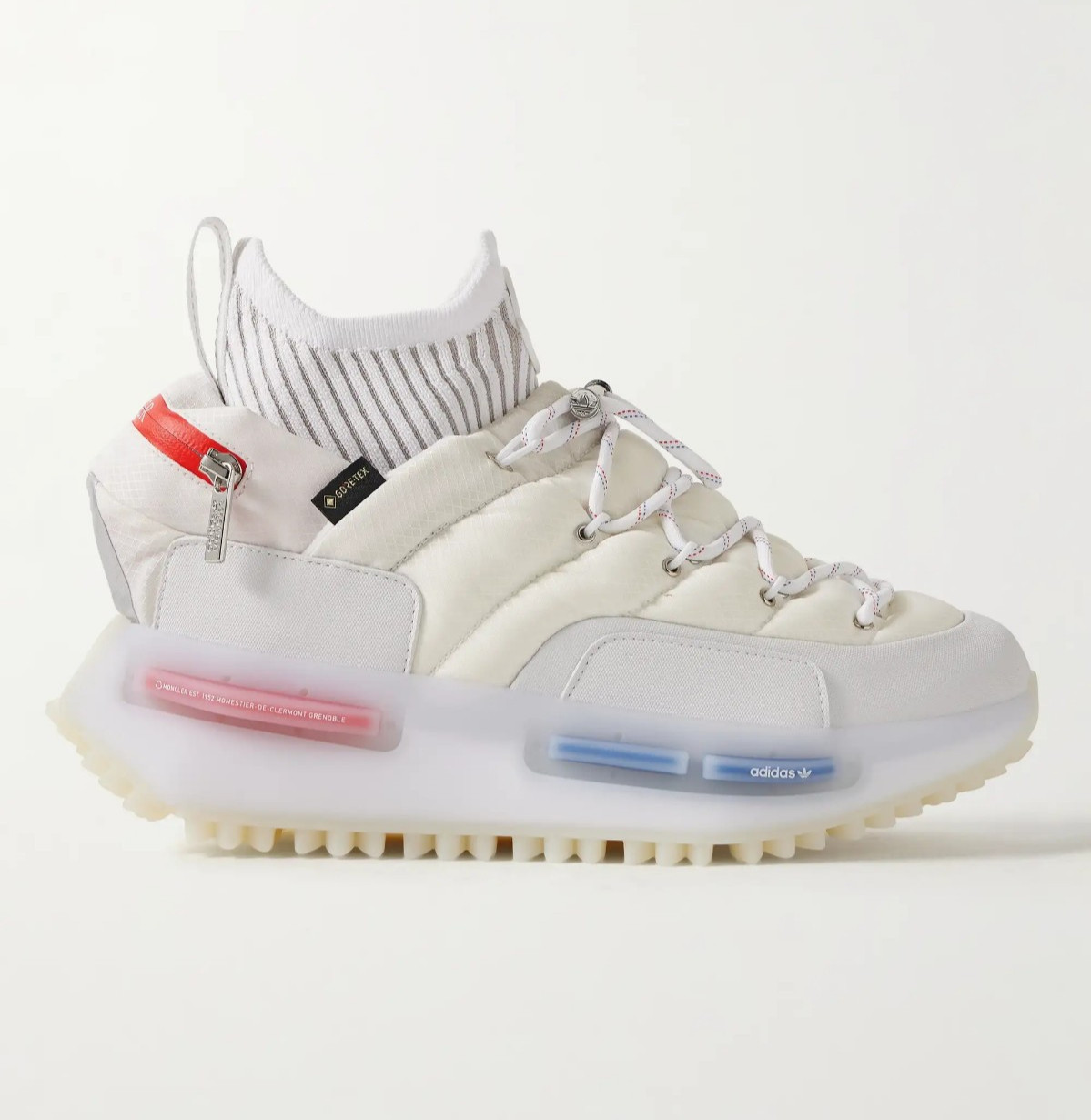 Moncler x adidas NMD Runner GORE-TEX The Art of Exploration White Shoes Mens 8.5