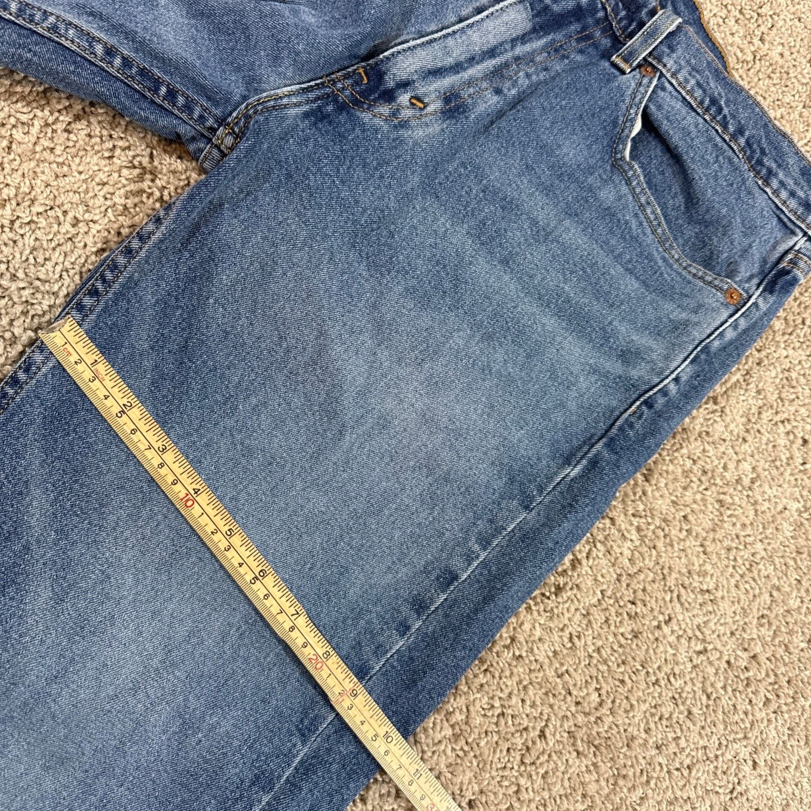 Levis 505 Jeans Mens 34×34 Blue Regular Fit Straight Leg Stretch Denim EUC
