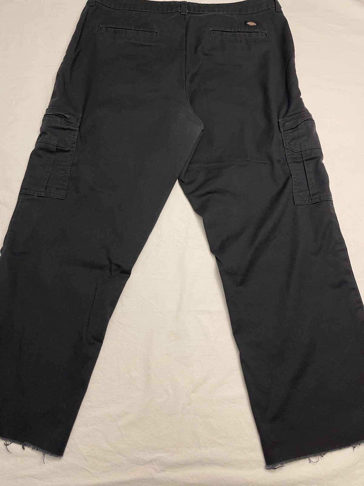 Dickies Women’s Cargo Straight Leg Black Size 12 Cut Off