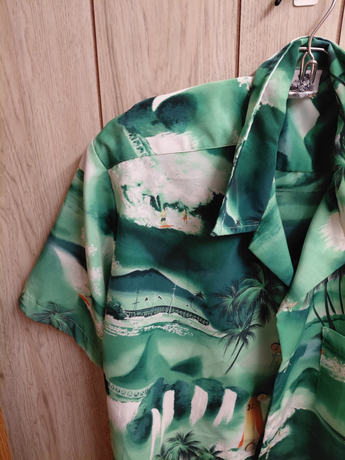 Vtg 70’s Kennington Loop Collar Beach Hawaiian Aloha Polyster Men’s Shirt L