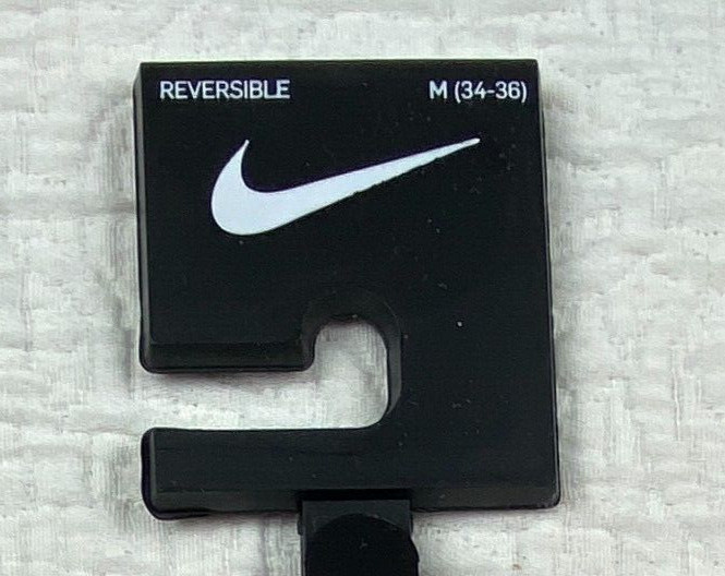 Nike Belt Reversible S 30 32 M 34 36 Black Brown Faux Leather Buckle *CHOOSE B48