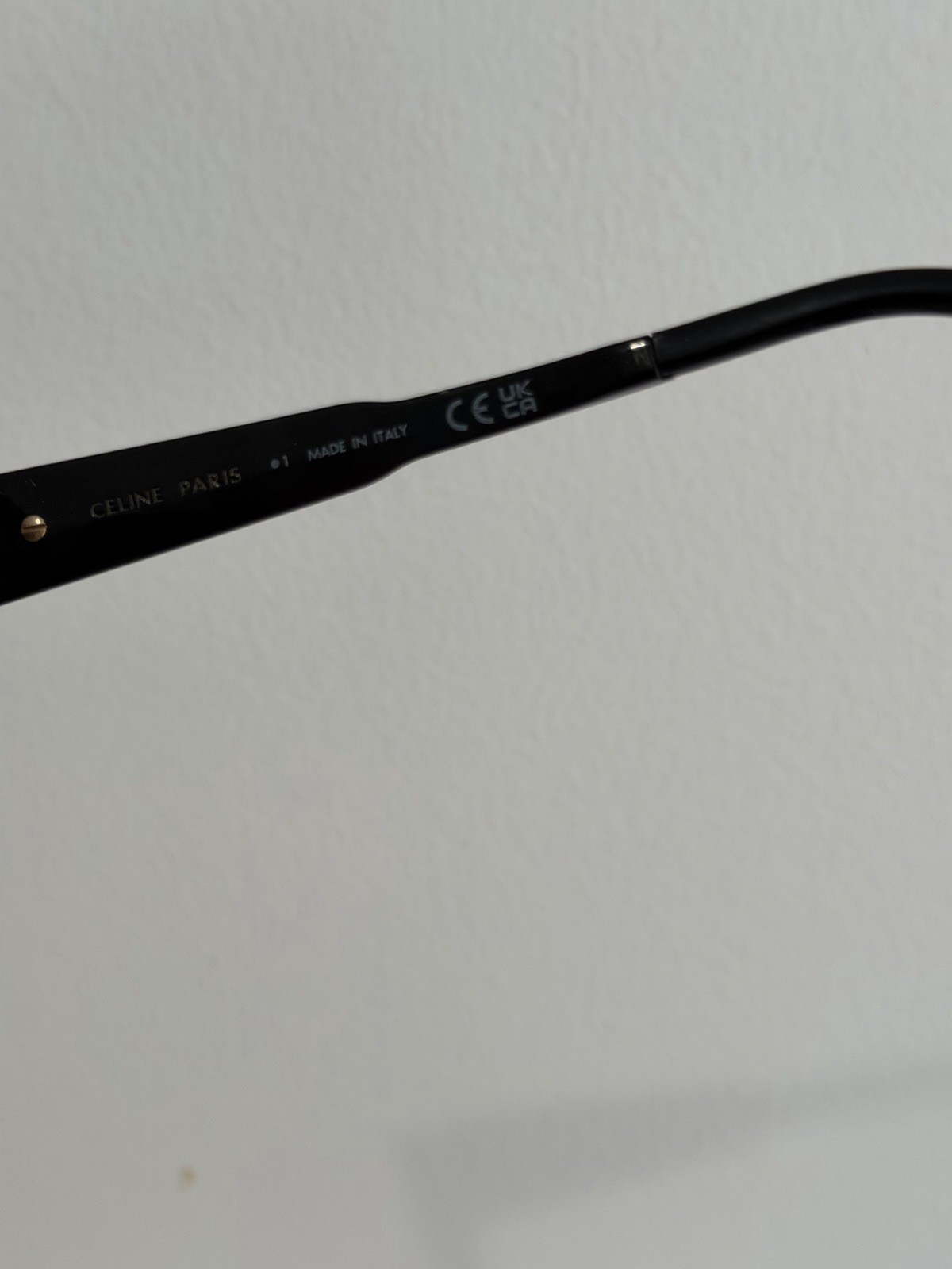 Celine Black And Gold Triomphe Metal 01 Sunglasses Authentic