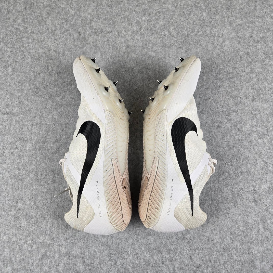 Nike Rival Sprint Track Spikes Shoes Mens 9 White Black FZ9663-100 Racing Cleats