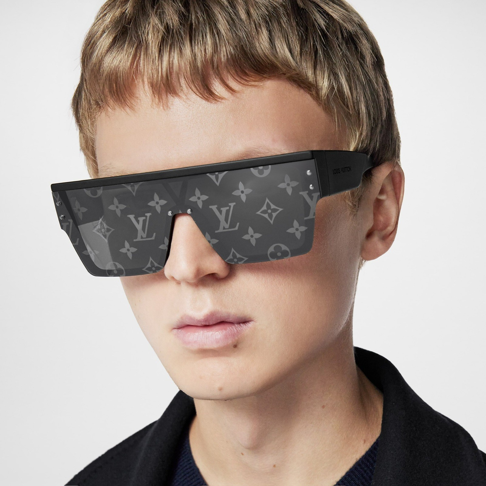Louis Vuitton Monogram Waimea Black Sunglasses Z1583E Unisex
