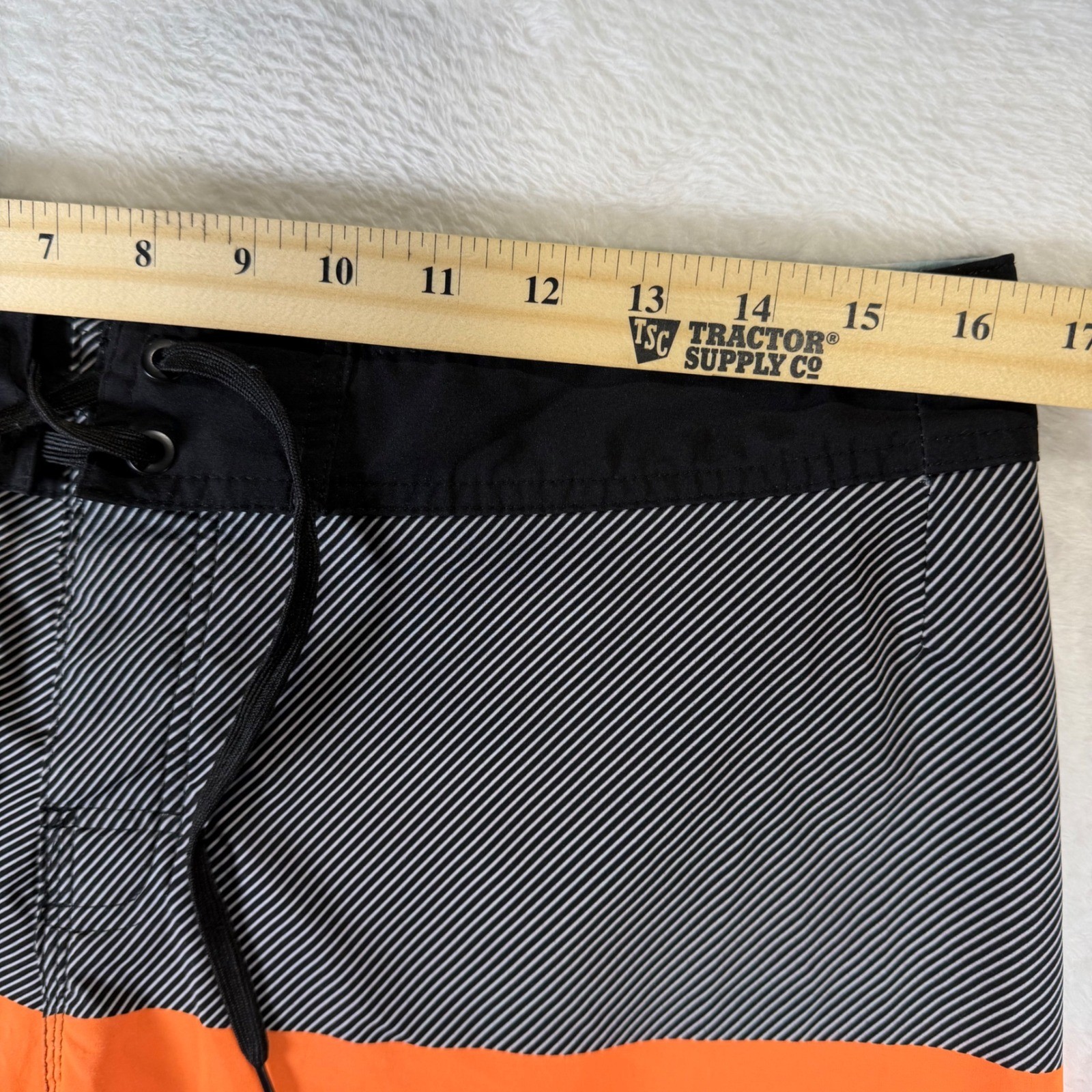 Ron Jon Surf Shop Mens Board Shorts Size 32 Blue Orange Water Print RVR1785