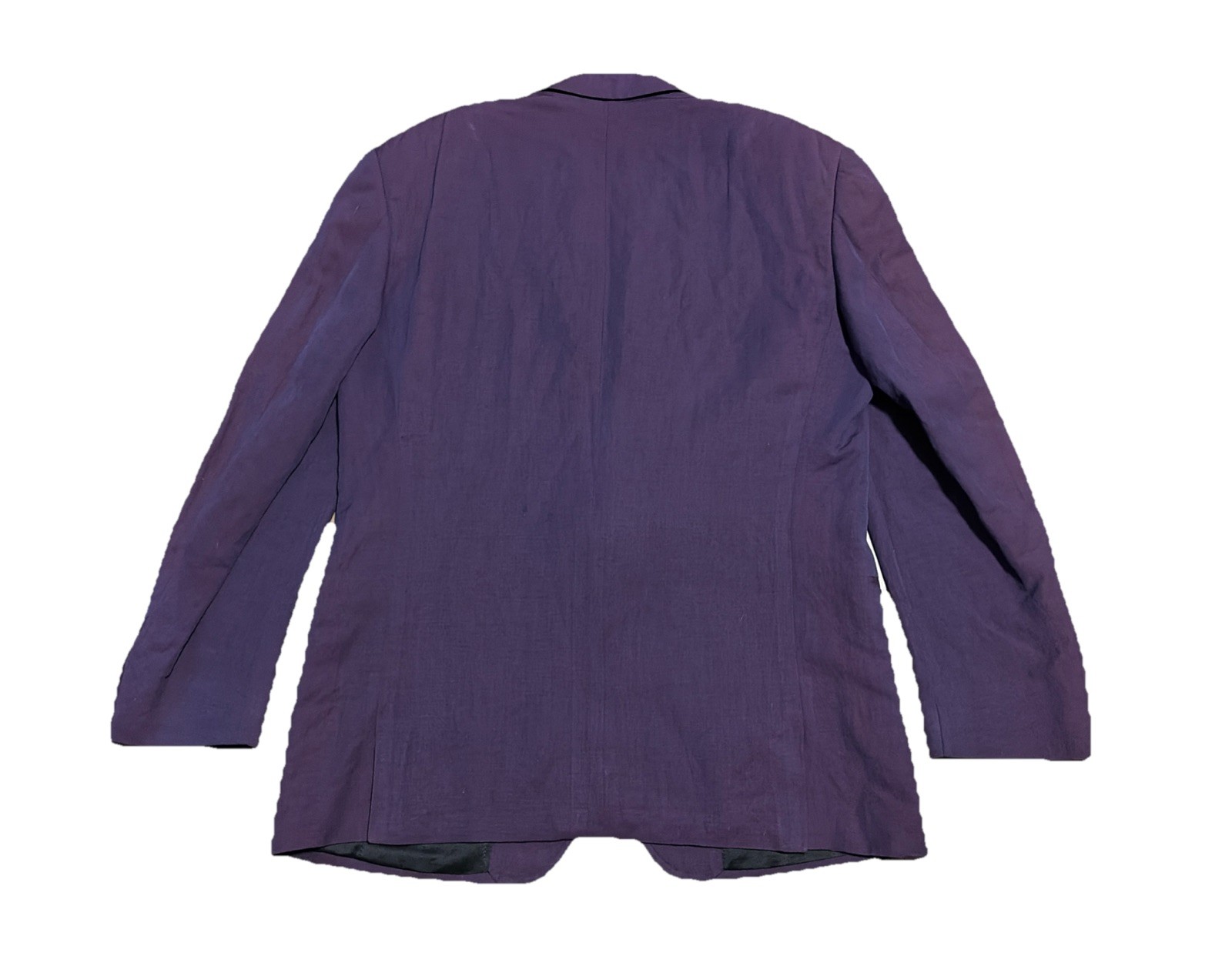 Vintage Versace V2 Purple Linen Rayon Blazer Single Breasted Size 52 IT 90s RARE