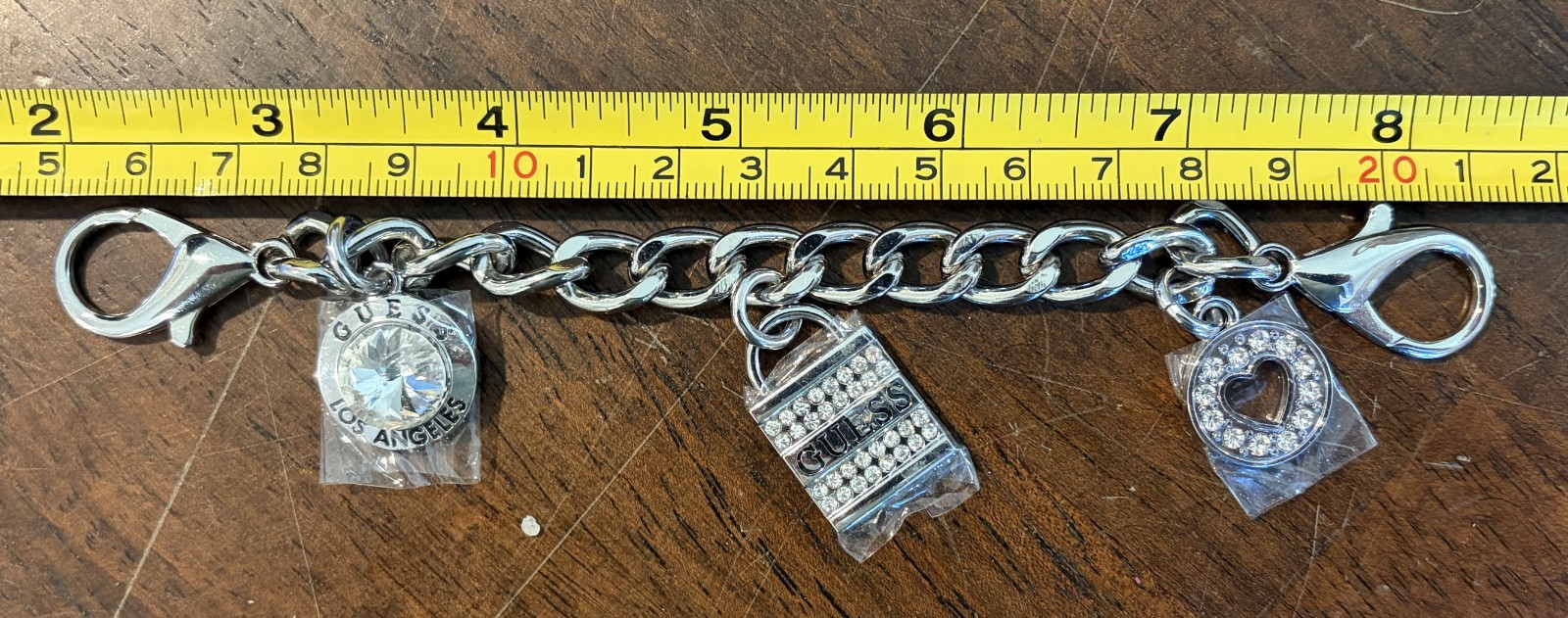 Guess Handbag Bag Extension Chain, Handbag Strap Extender with Charms