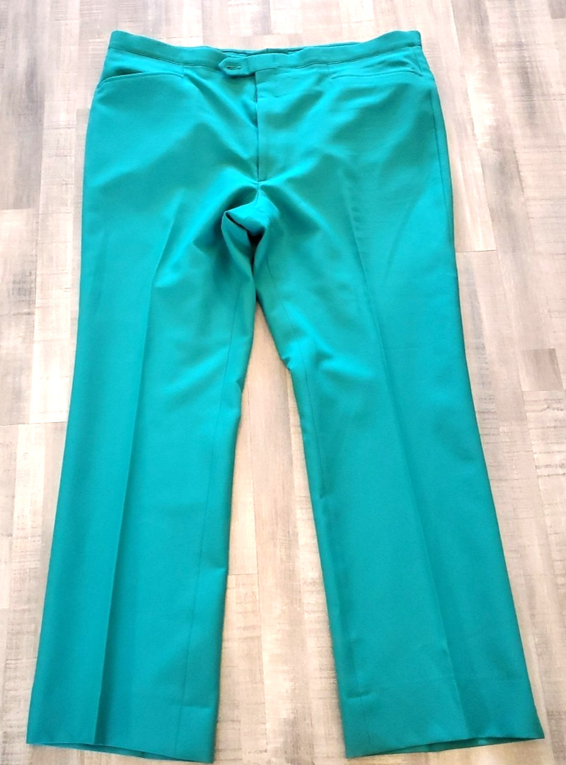 Vintage Sansabelt Jaymar Ruby Men’s Golf Dress Pants Teal Green Size 40 X 31 70s