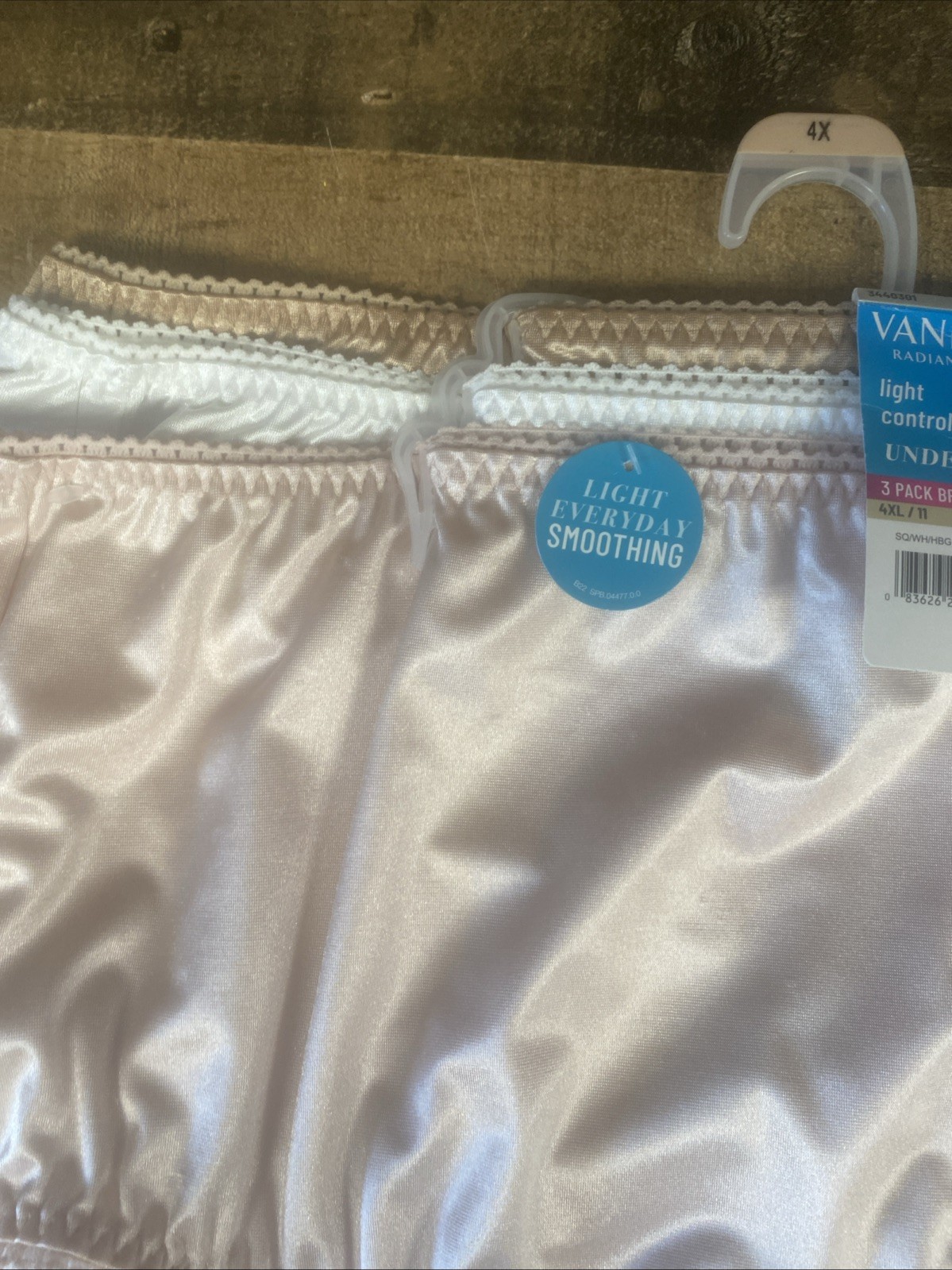 Vanity Fair Radiant Collection Light Control Undershapers 3 Pk Briefs 4XL/11 New