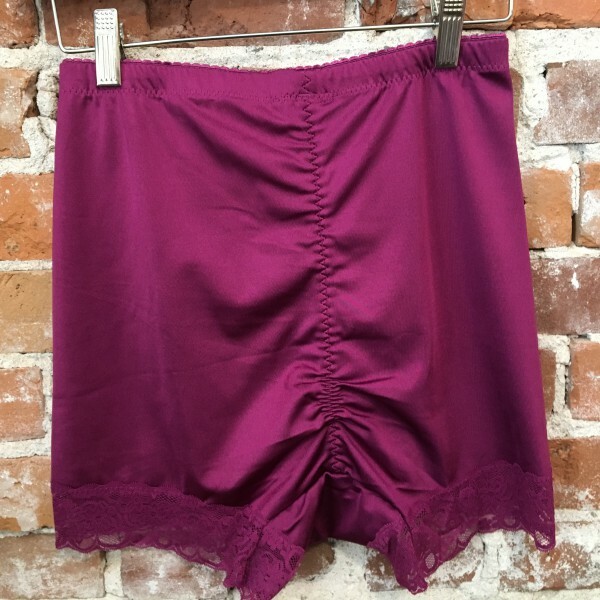 Rhonda Shear Mulberry Pink Mesh Dot Pin-Up Retro High Waist Panties New