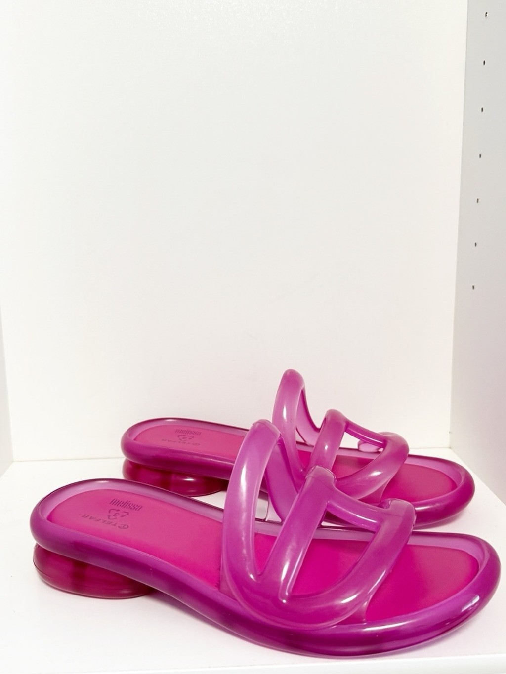 New Melissa x Telfar Jelly Slide pink size 8