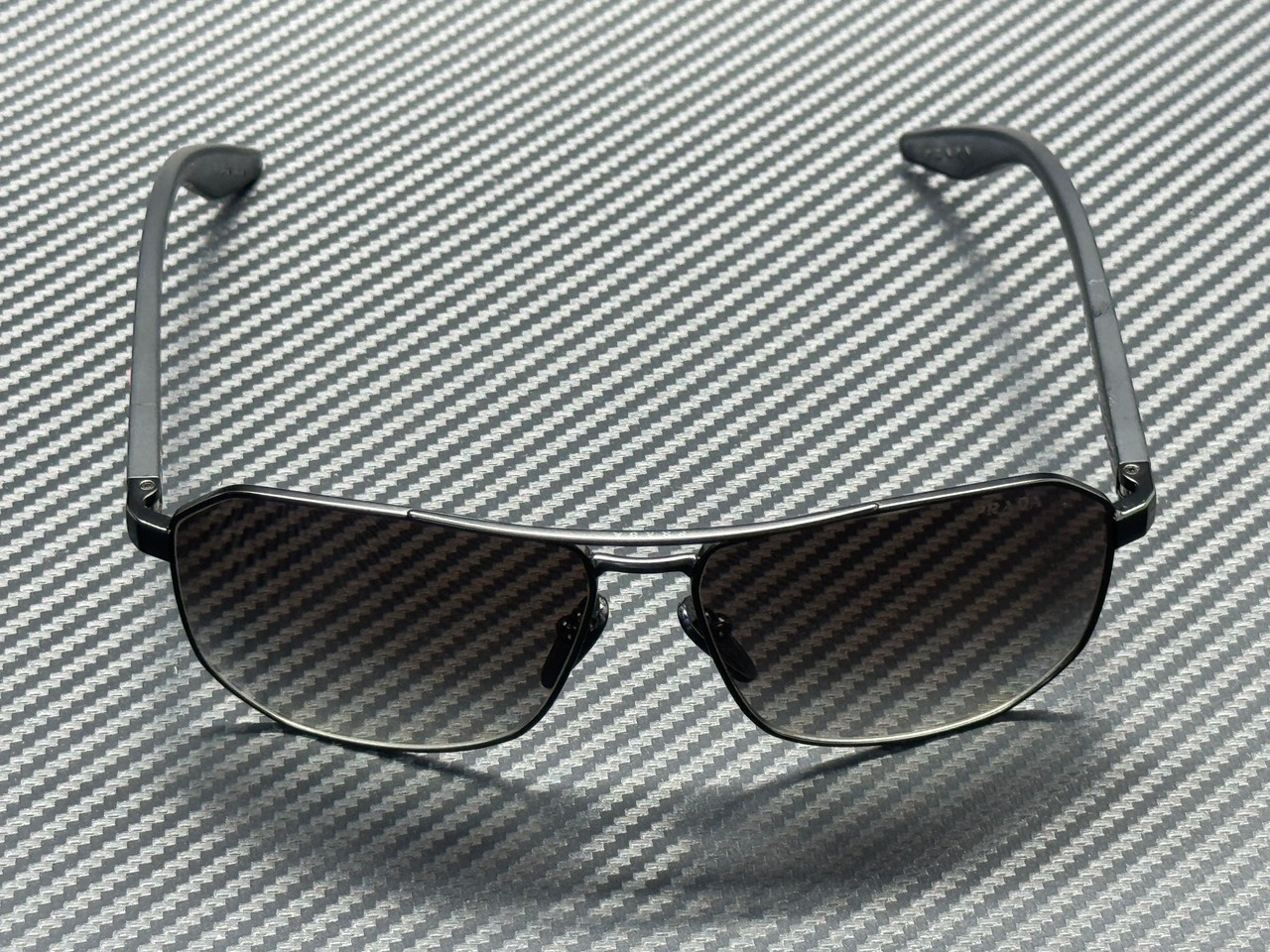 PRADA LINEA ROSSA PS A53S 1BO50O Matte Black Grey Gradient Men’s 62 mm Sunglasse